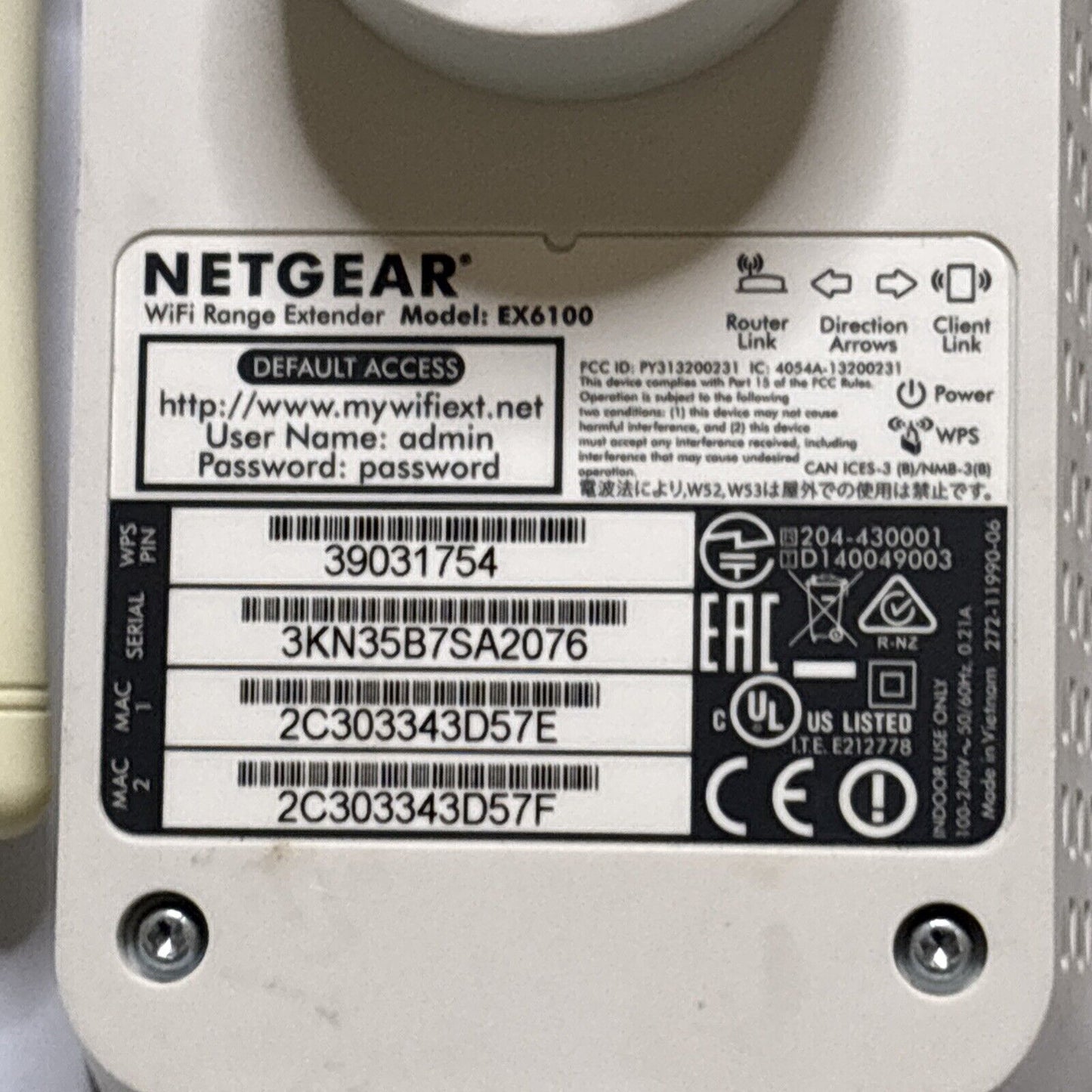 Netgear Wifi Range Extender EX6100