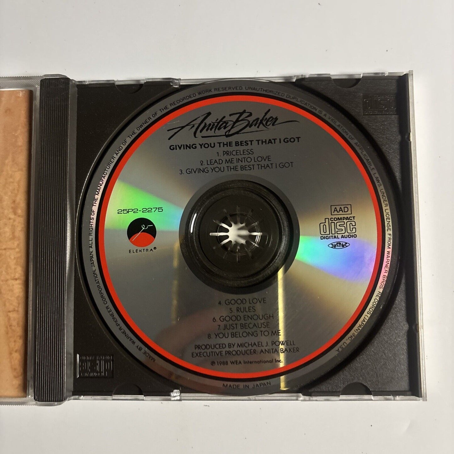 Anita Baker – Giving You The Best That I Got (CD, 1988) 25p2-2275 Japan