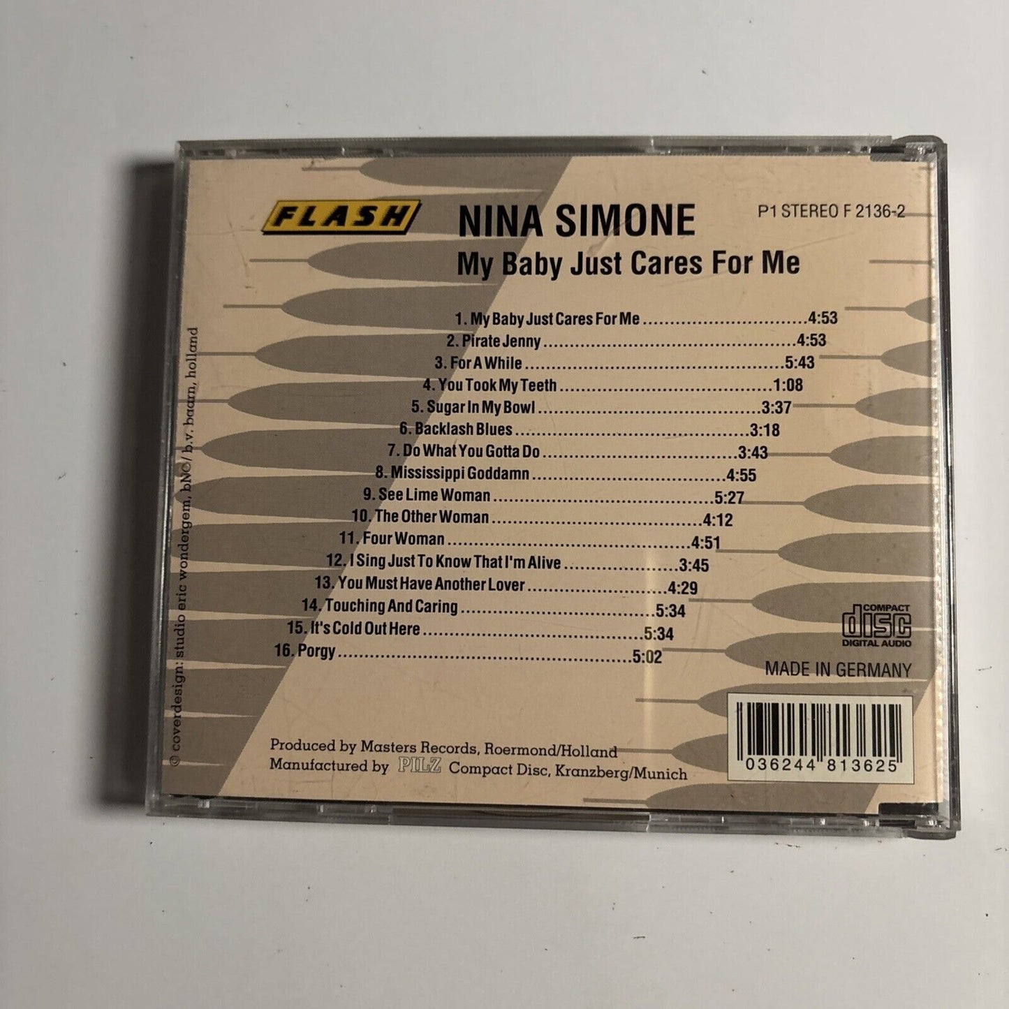Nina Simone – My Baby Just Cares For Me (1993, Recorded Live, CD)  Germany