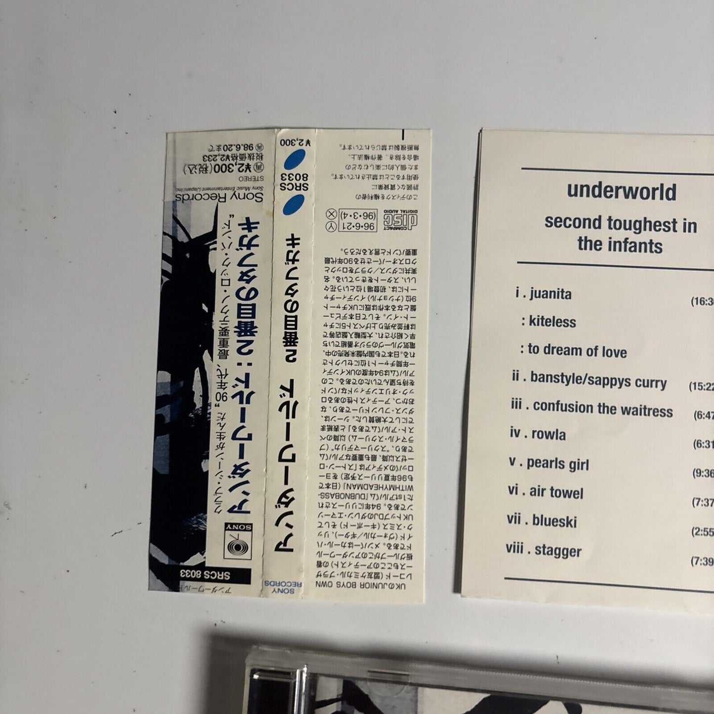 Underworld – Second Toughest In The Infants (CD, 1996) srcs-8033 Japan obi