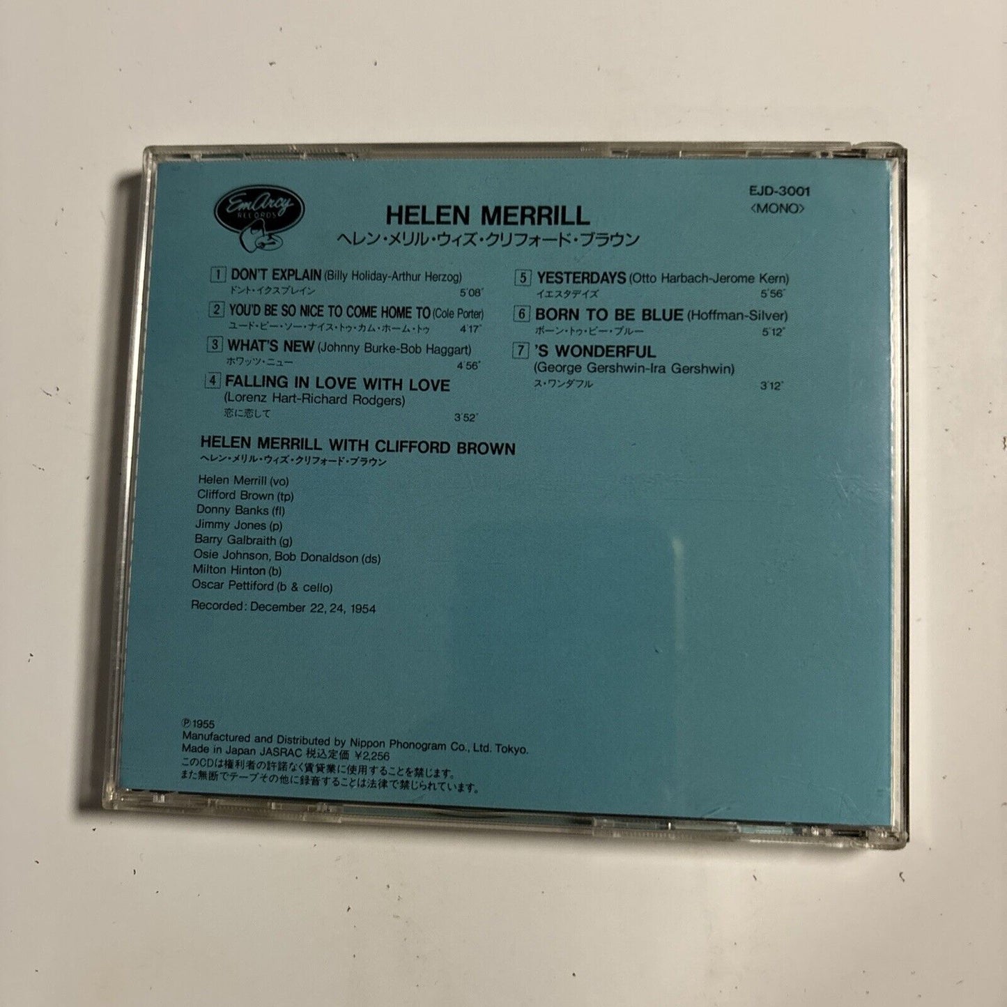 Helen Merrill – Helen Merrill (CD, 1989) ejd-3001 Japan