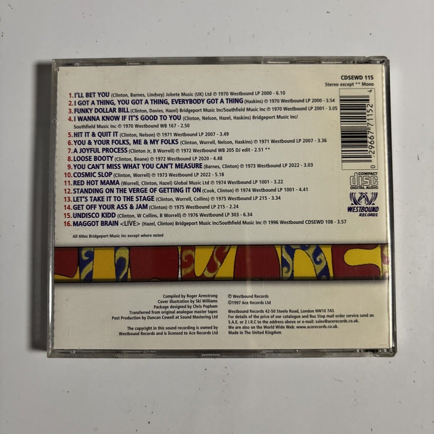 Funkadelic – Finest (CD, 1997) CDSEWD 115