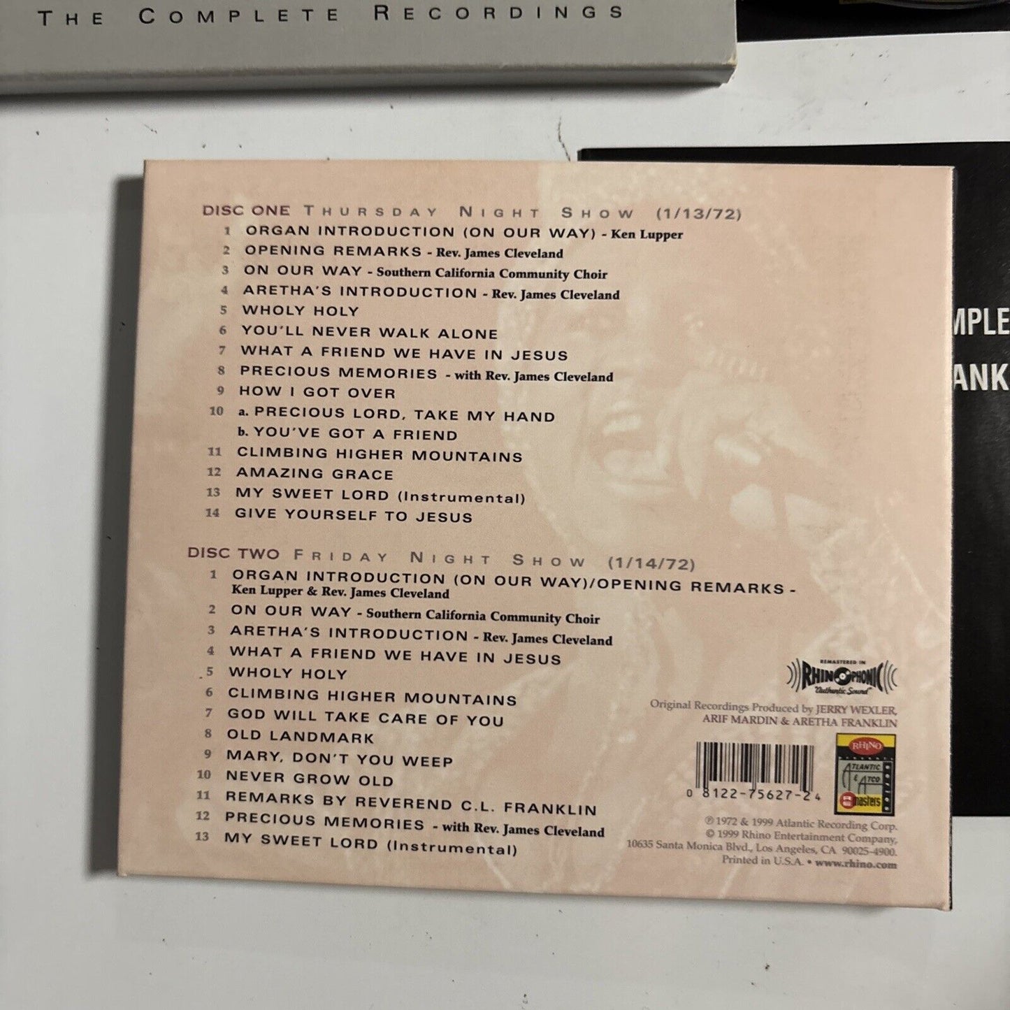 Aretha Franklin – Amazing Grace: The Complete Recordings (CD, 1999)  Japan