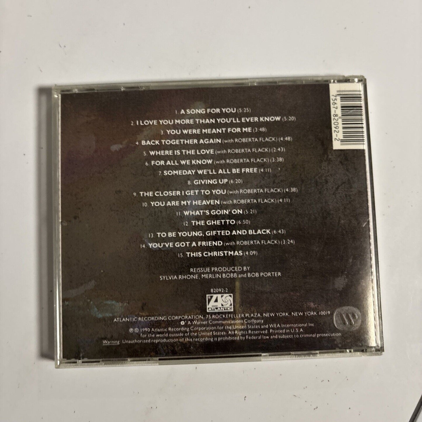 Donny Hathaway – A Donny Hathaway Collection (CD, 1990) 7 82092-2