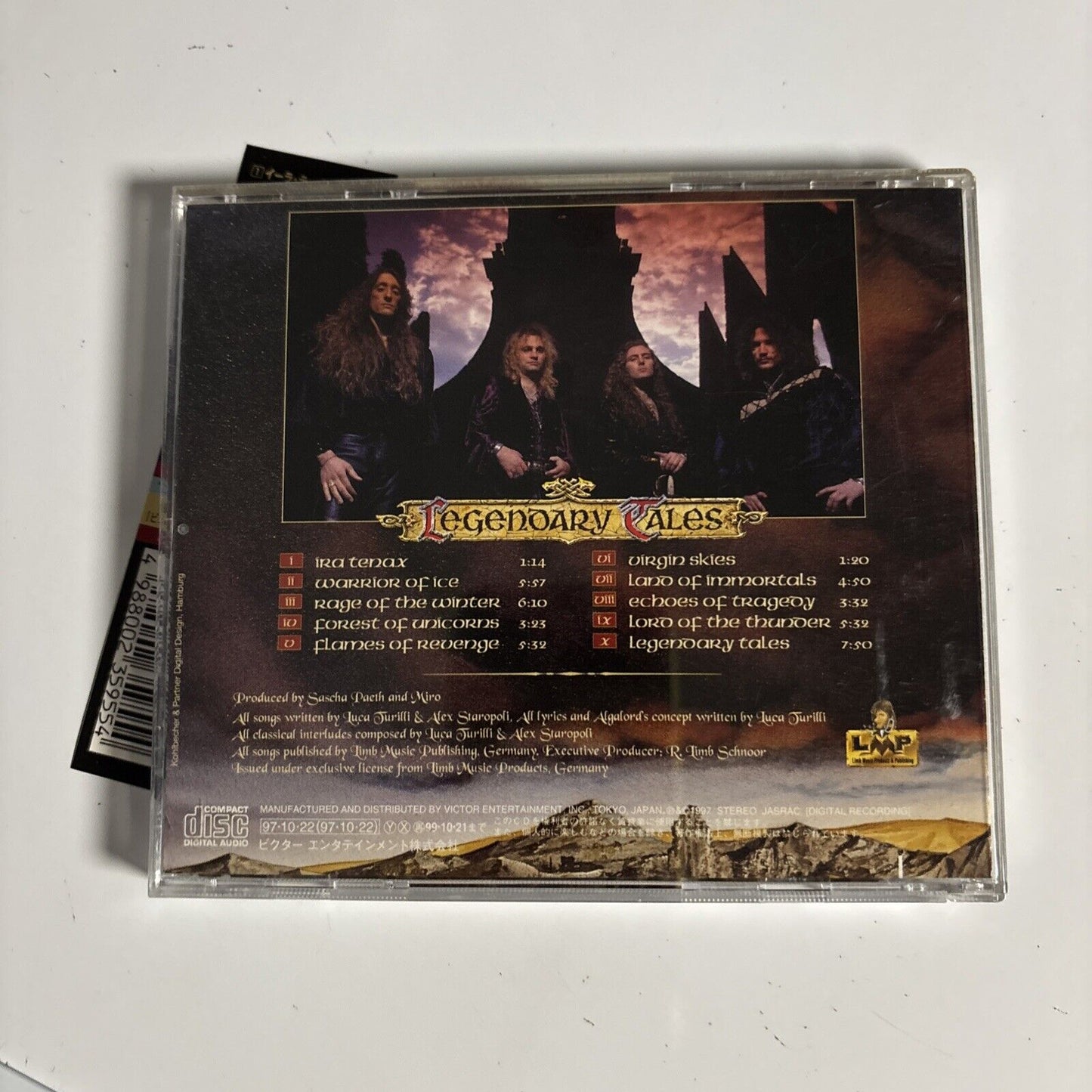 Rhapsody – Legendary Tales (CD, 1997) vicp-60156 Japan obi