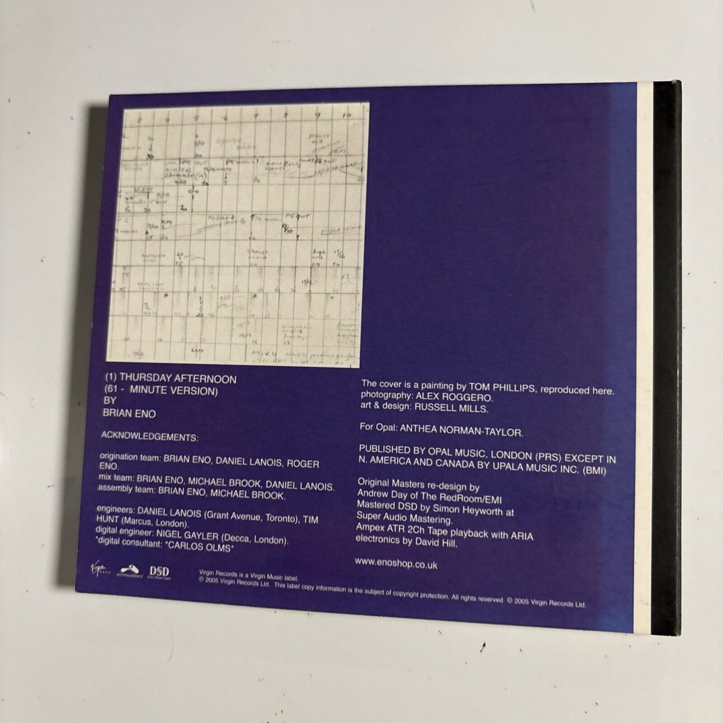 Brian Eno – Thursday Afternoon (CD, 2005)   Digipak