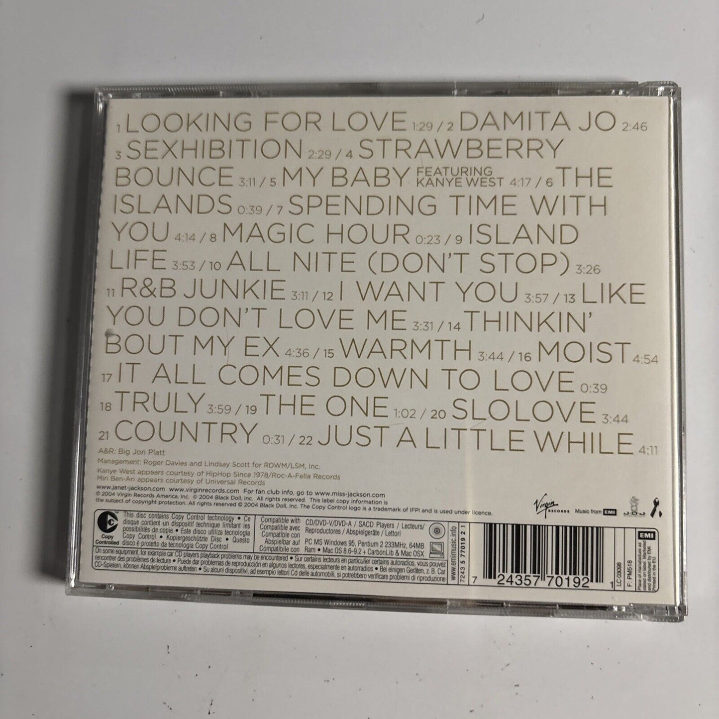 Janet Jackson – Damita Jo  (CD, 2004)