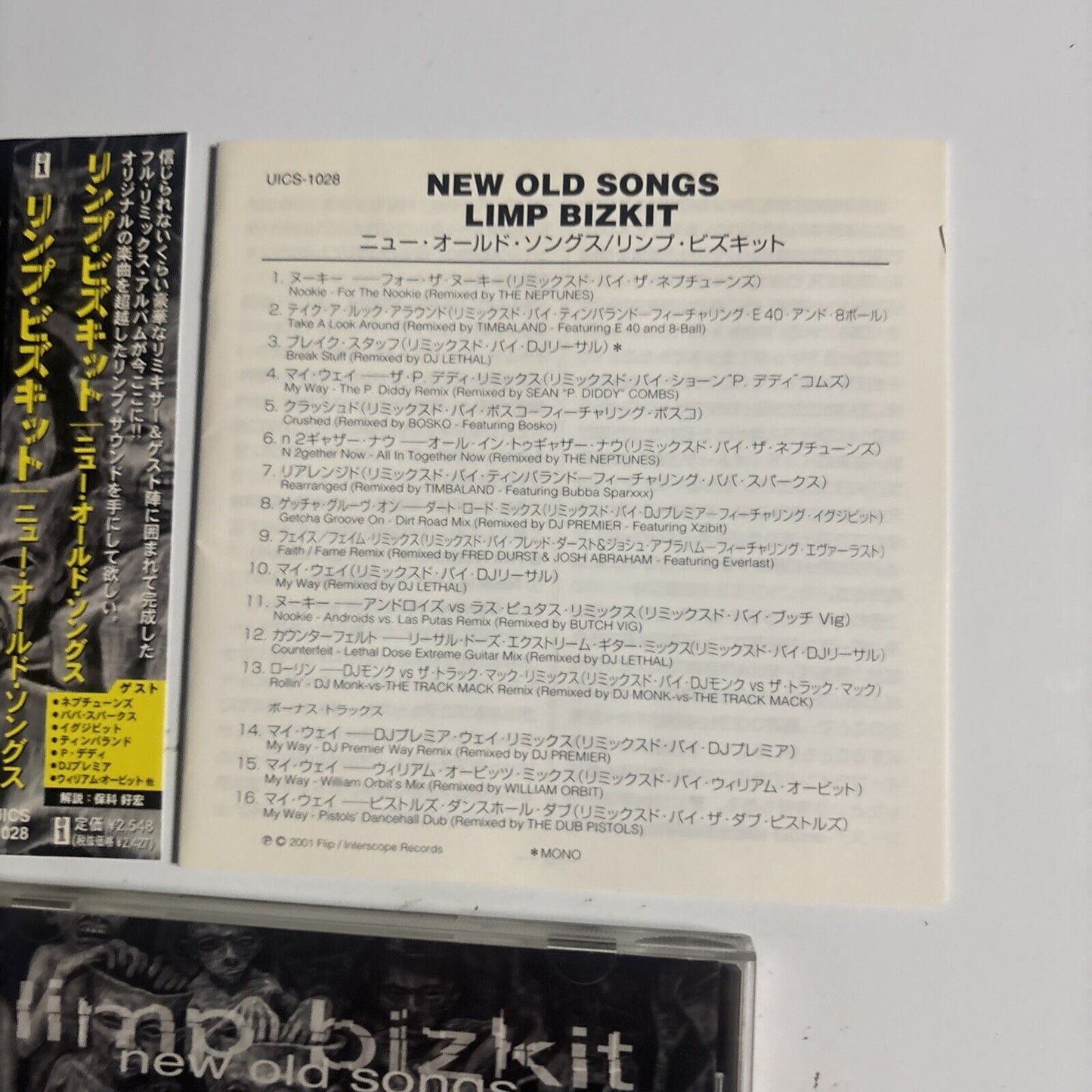 Limp Bizkit – New Old Songs (CD, 2001) uics-1028 Japan obi