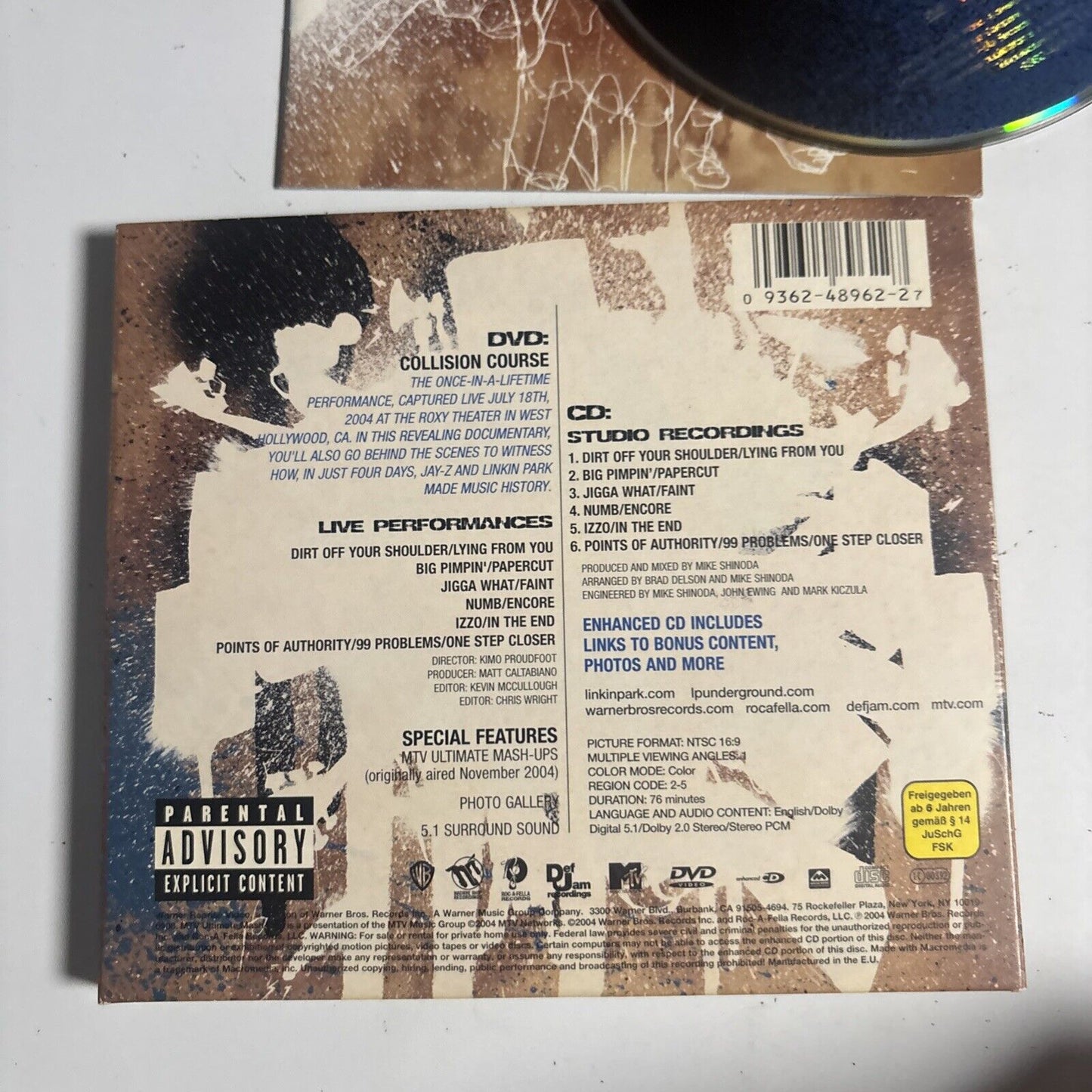 Jay-Z / Linkin Park – Collision Course (CD + DVD, Digipak, 1999)   Digipak, DVD