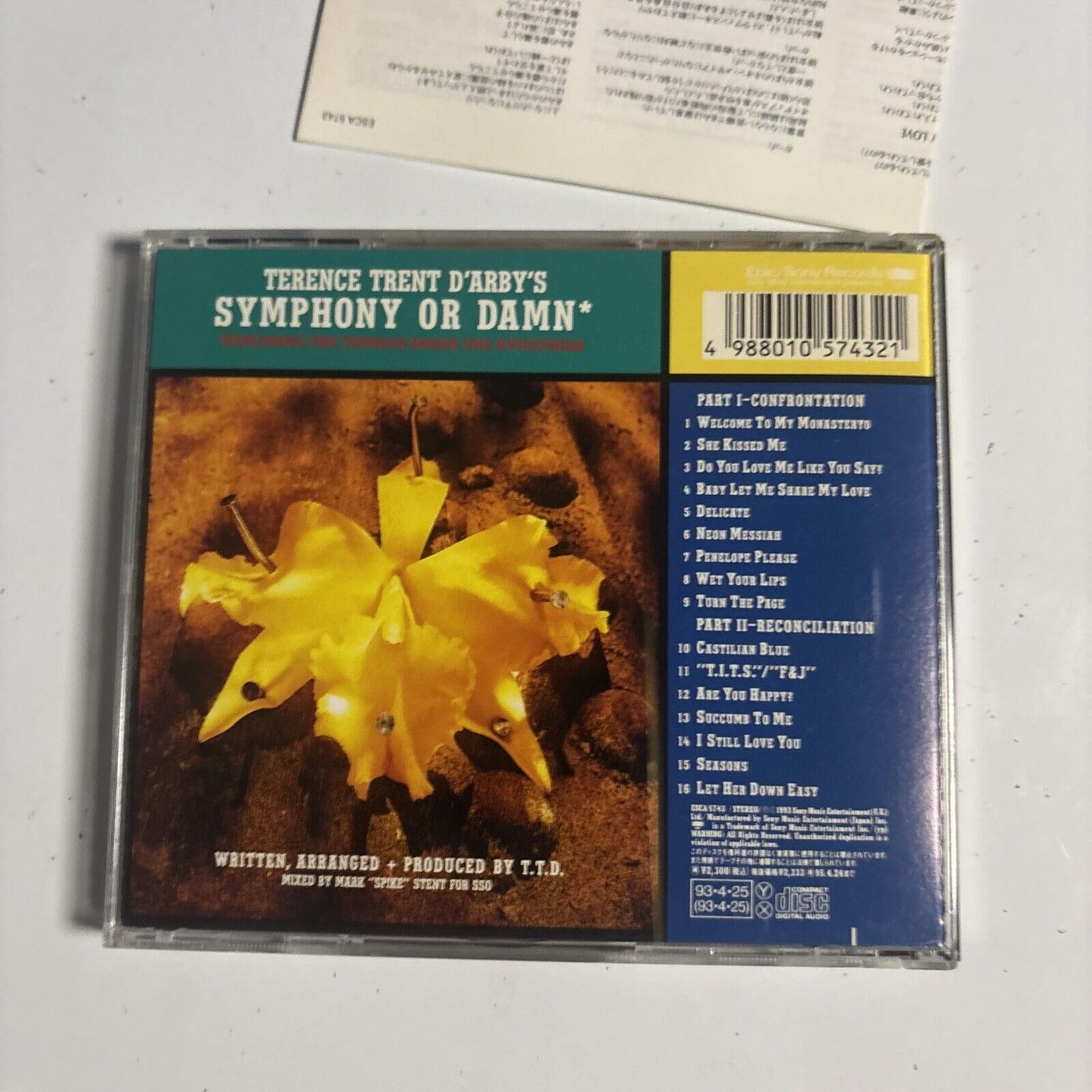 Terence Trent D'Arby's – Terence Trent D'Arby's Symphony Or Damn (CD 1993) Japan