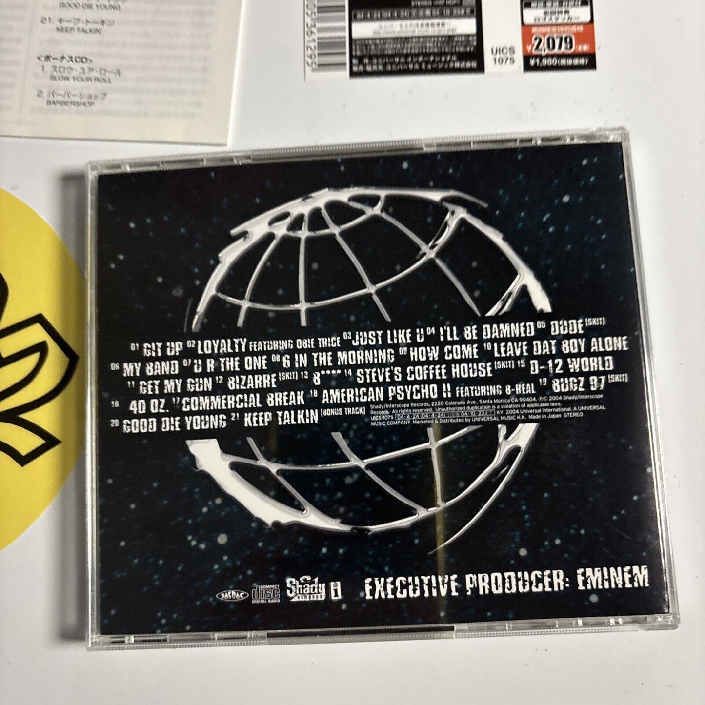 D12 – D12 World (CD, 2004) uics-1075 Japan obi, Sticker