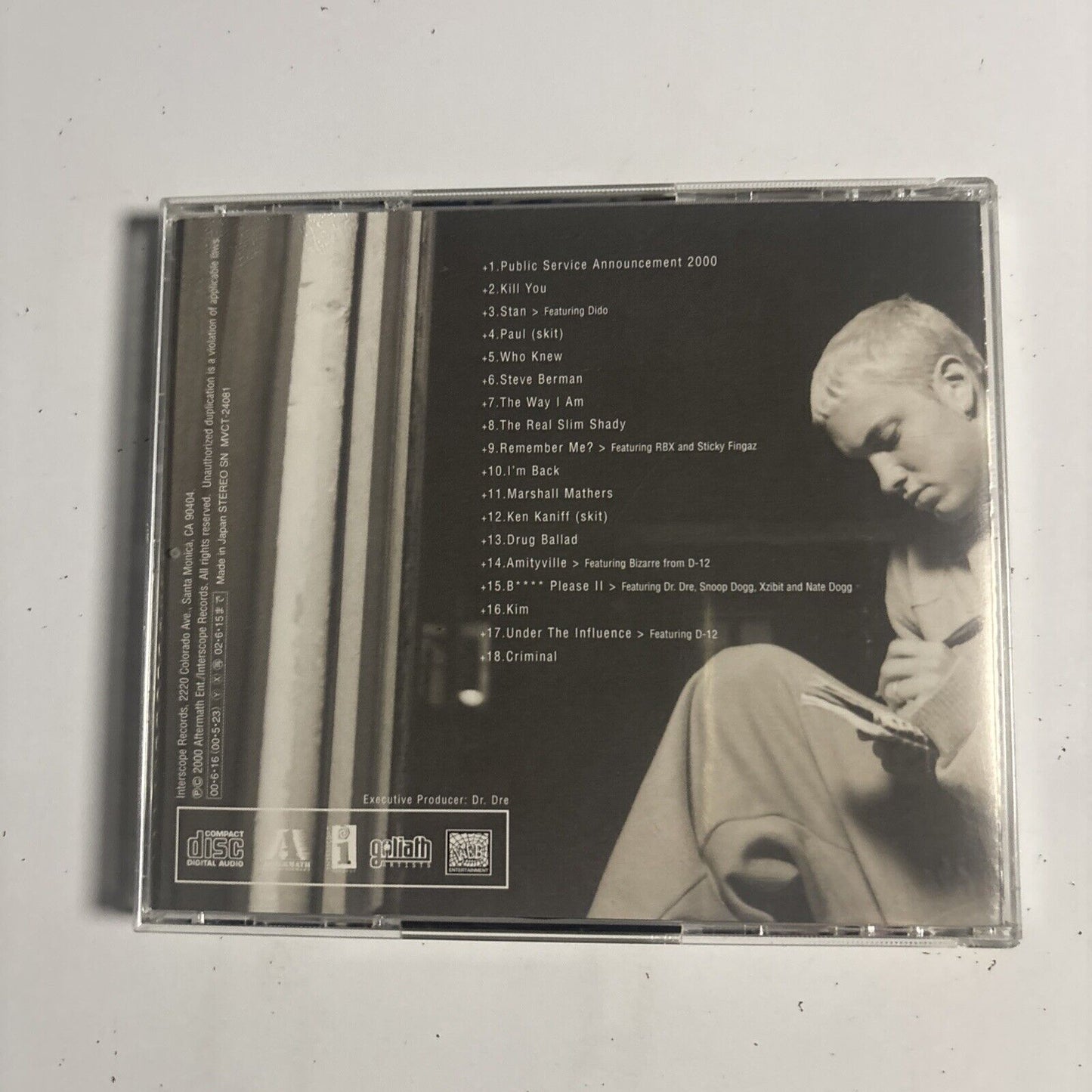 Eminem – The Marshall Mathers LP (CD, 2000) mvct-24081 Japan