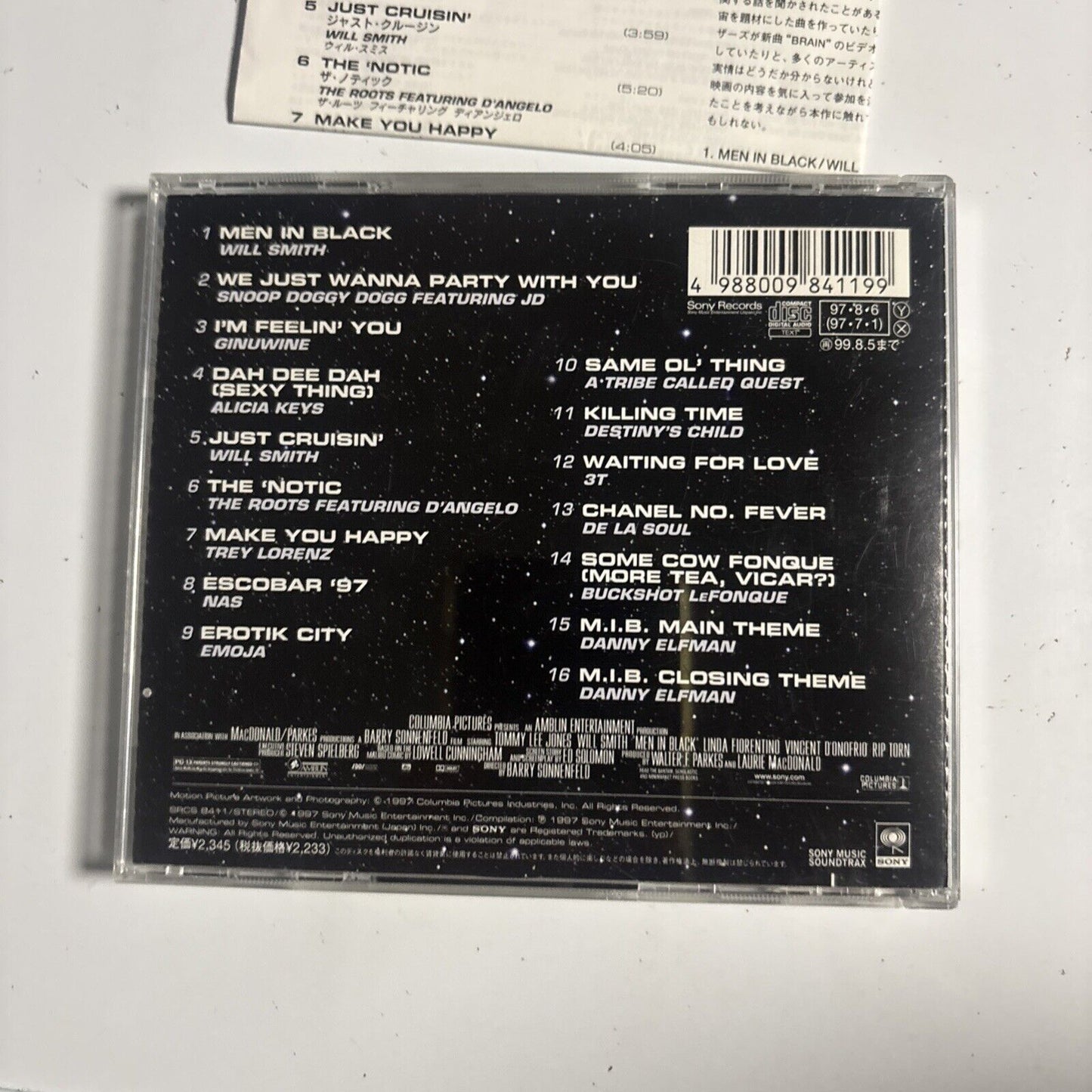 Men In Black - The Album (CD, 1997) SRCS-8411 Japan