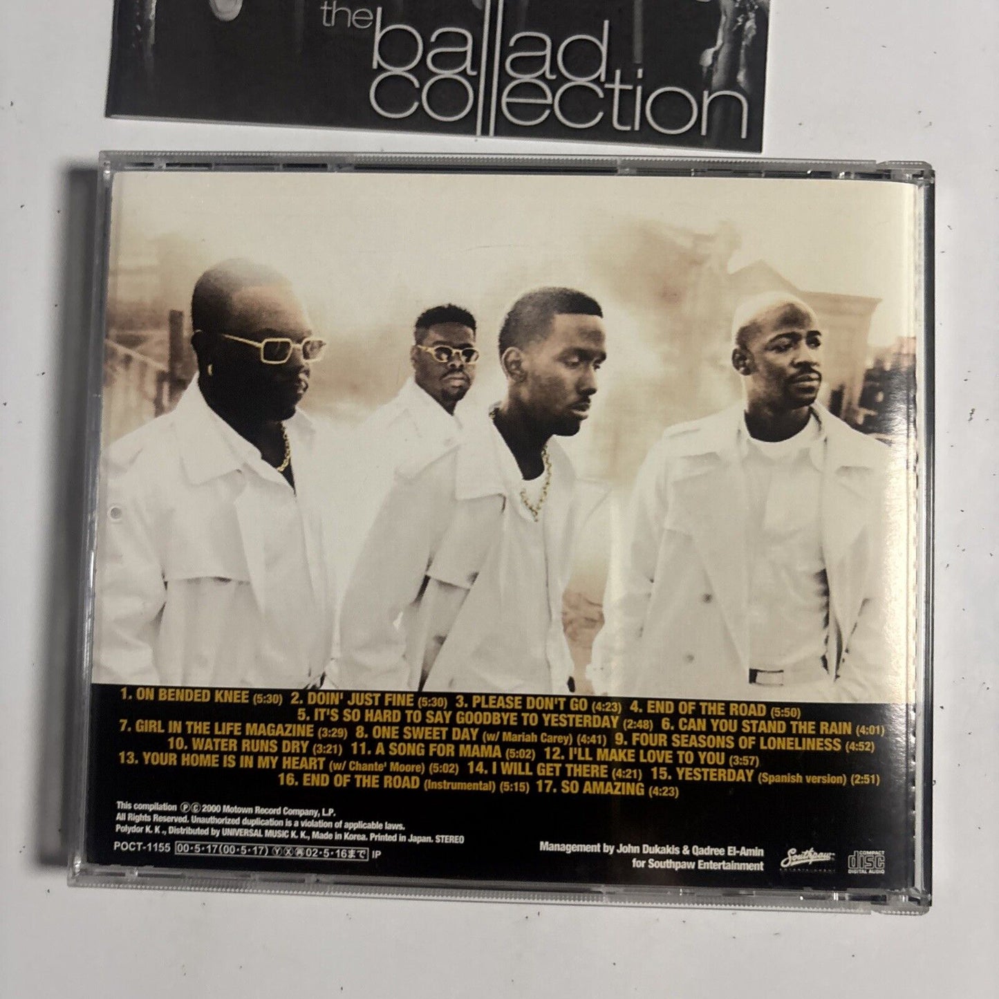 Boyz II Men – The Ballad Collection (CD, 2000) poct-1155 Japan