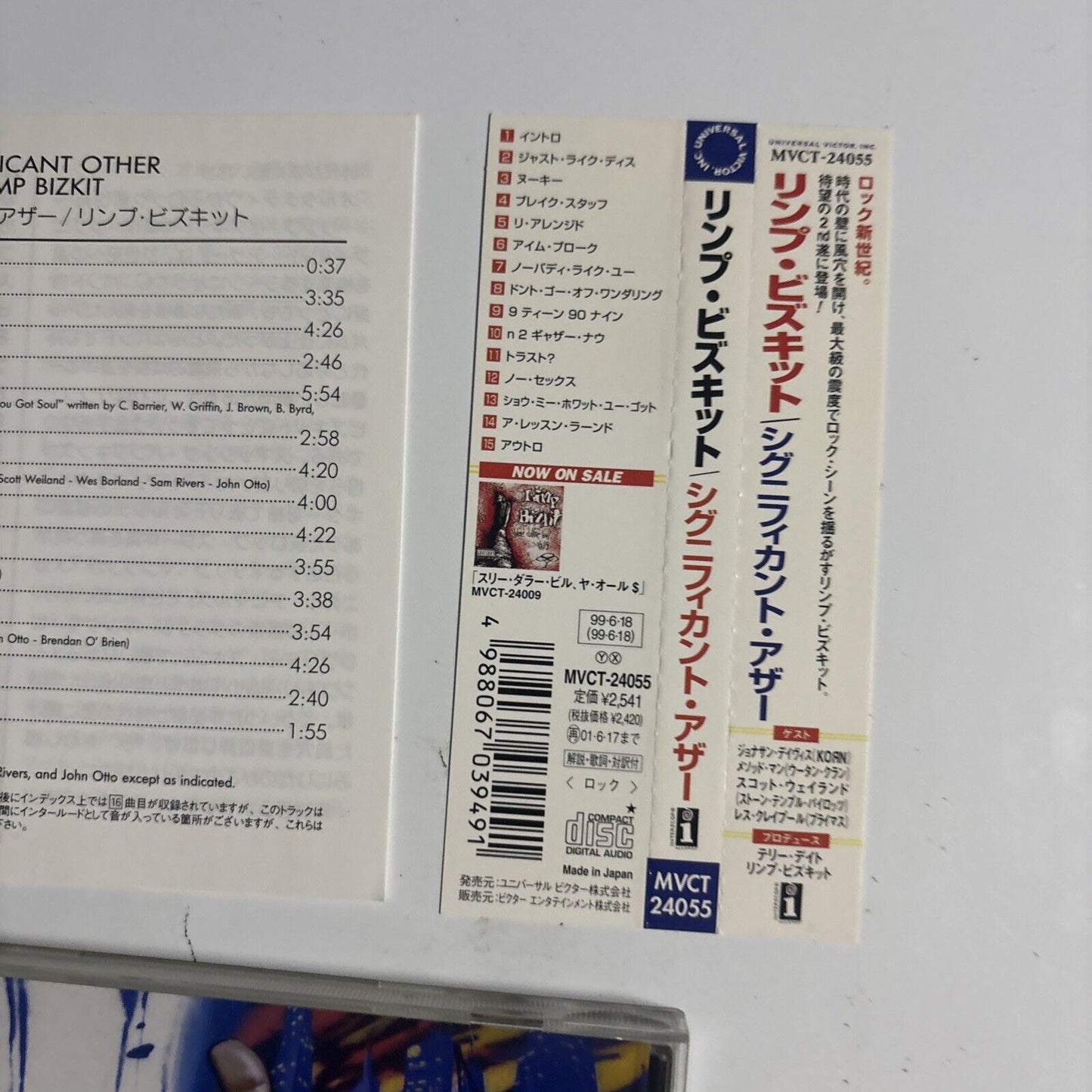 Limp Bizkit – Significant Other (CD, 1999) mvct-24055 Japan obi
