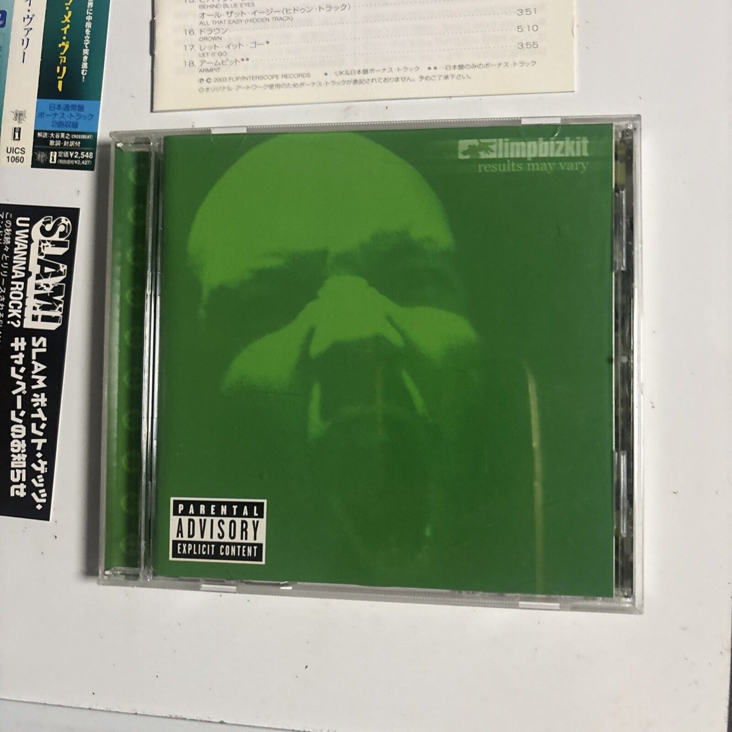 Limp Bizkit – Results May Vary (CD, 2003) uics-1060 Japan obi