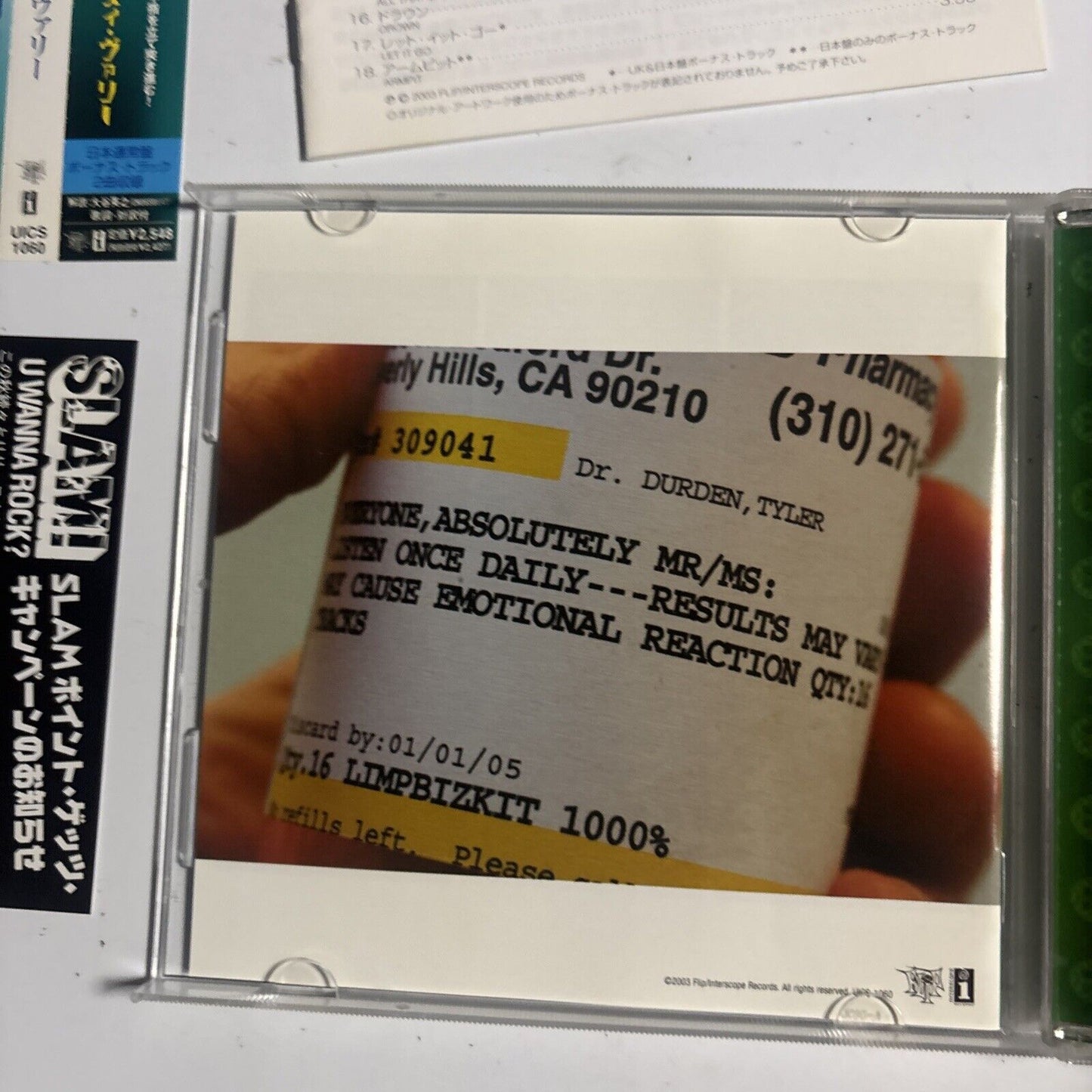 Limp Bizkit – Results May Vary (CD, 2003) uics-1060 Japan obi