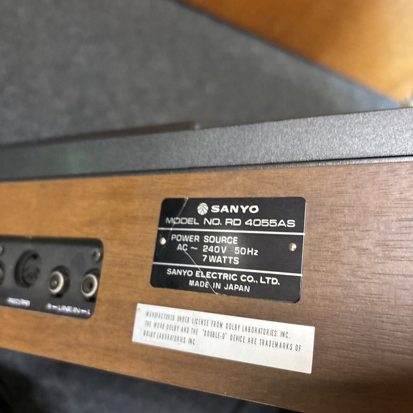 Sanyo Tape Cassette Recorder Player RD-4055AS Dolby System