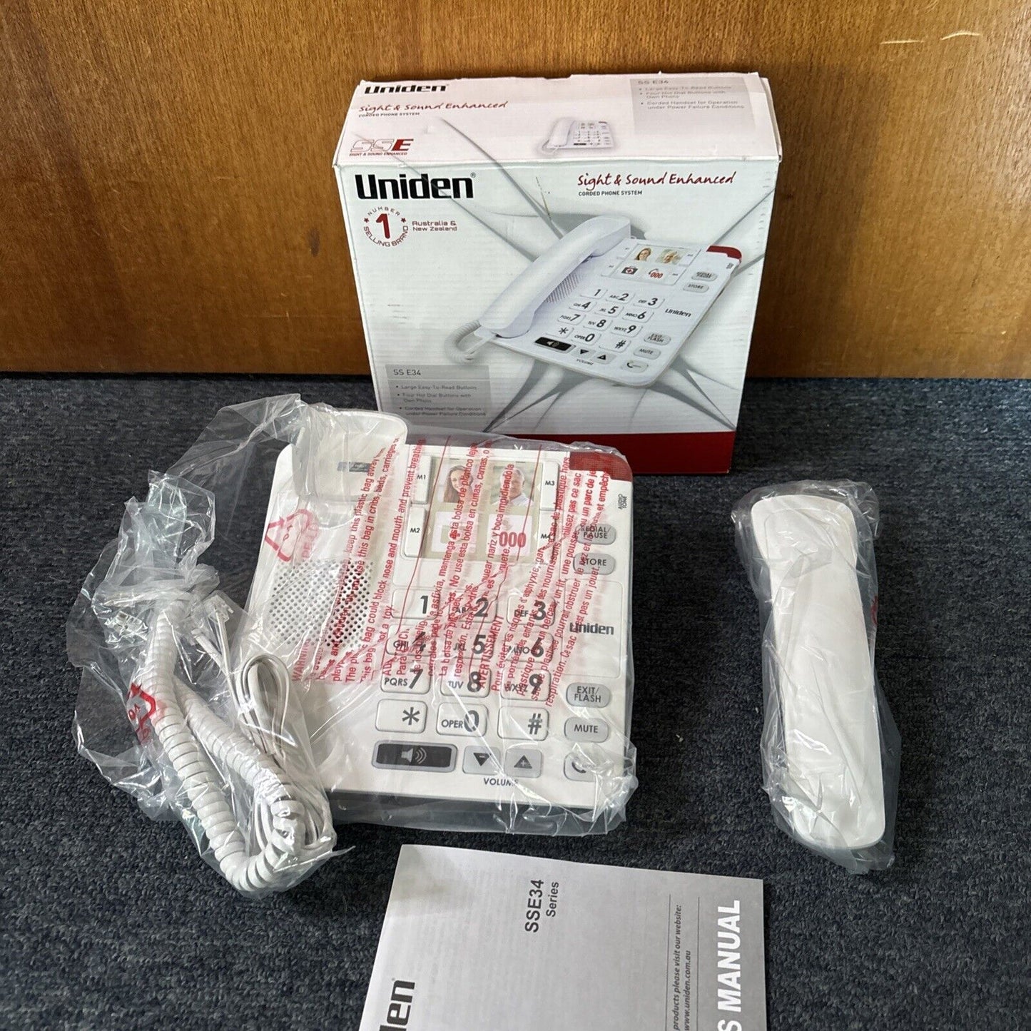 Uniden Sight & Sound Enhanced Corded Phone (SSE34) *Never Used*