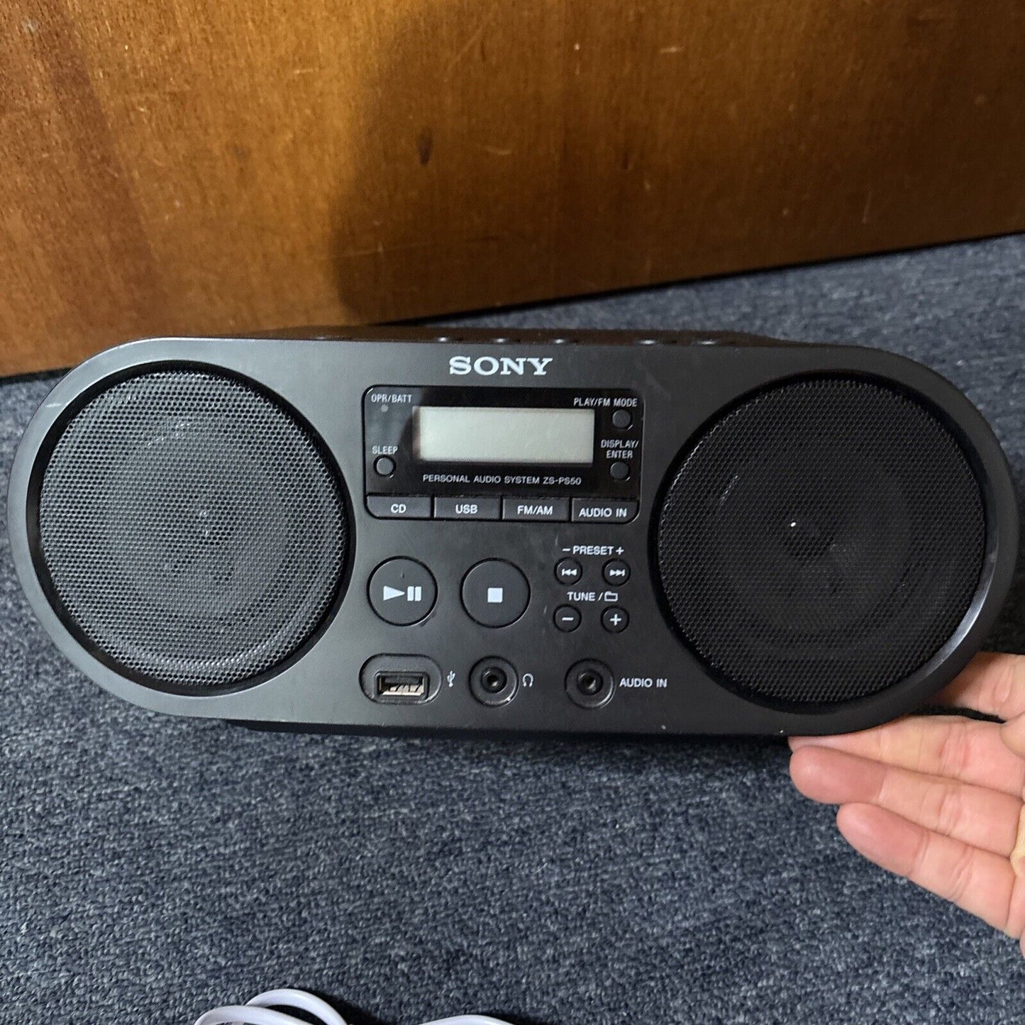 Sony Personal Audio System CD Player USB AM/FM Radio ZS-PS50
