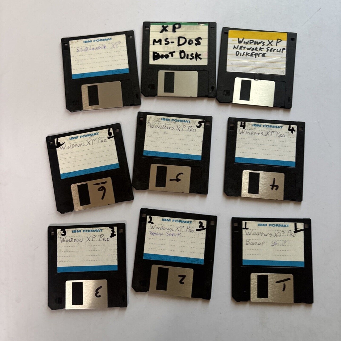 9x Floppy Disk 1.44MB 2HD Used