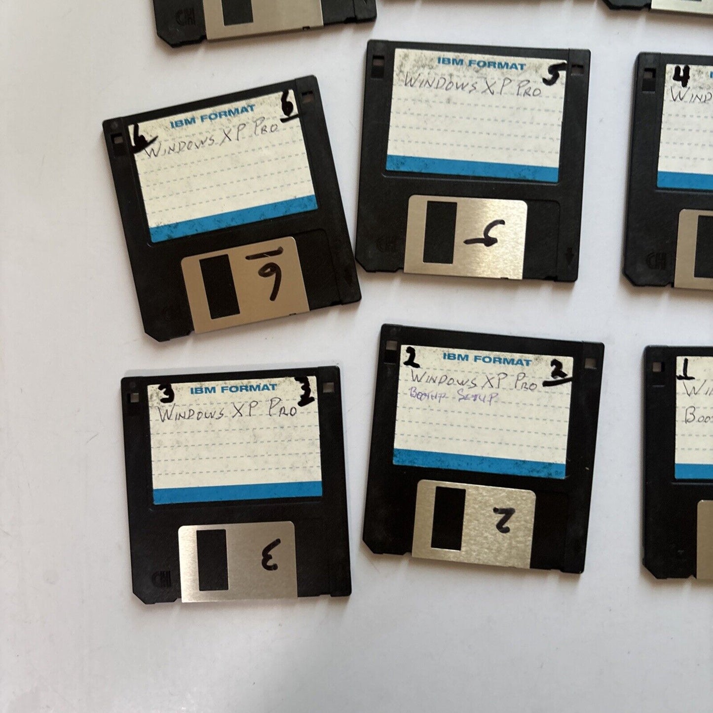 9x Floppy Disk 1.44MB 2HD Used