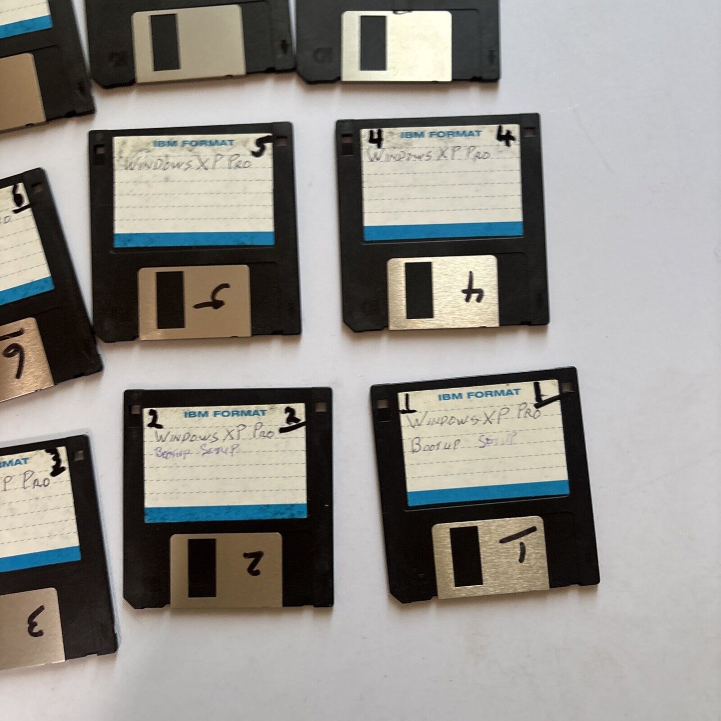 9x Floppy Disk 1.44MB 2HD Used