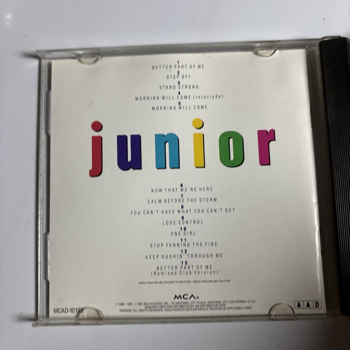 Junior Giscombe – Stand Strong (CD, 1990) MCAD-10193