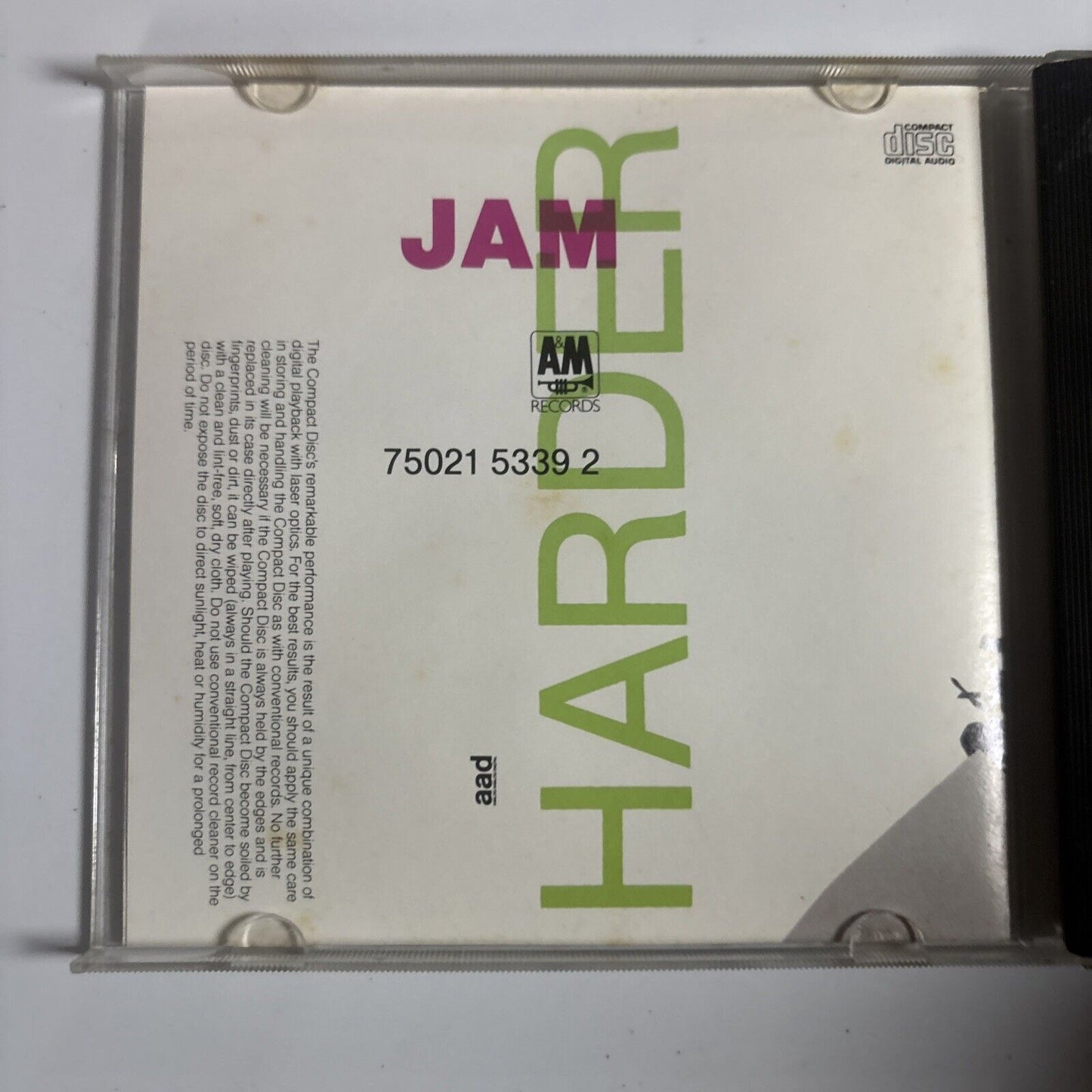 Jam Harder - The A&M Underground Dance Compilation (CD, 1990)