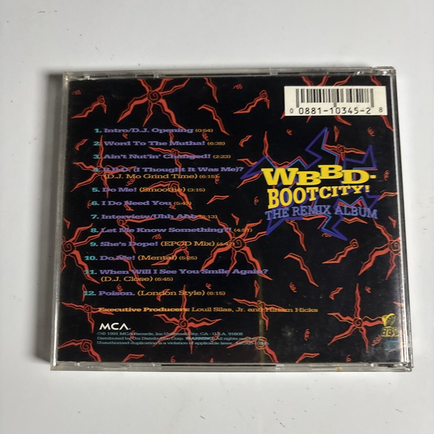 Bell Biv Devoe – WBBD - Bootcity! The Remix Album (CD, 1991) MCAD 10345