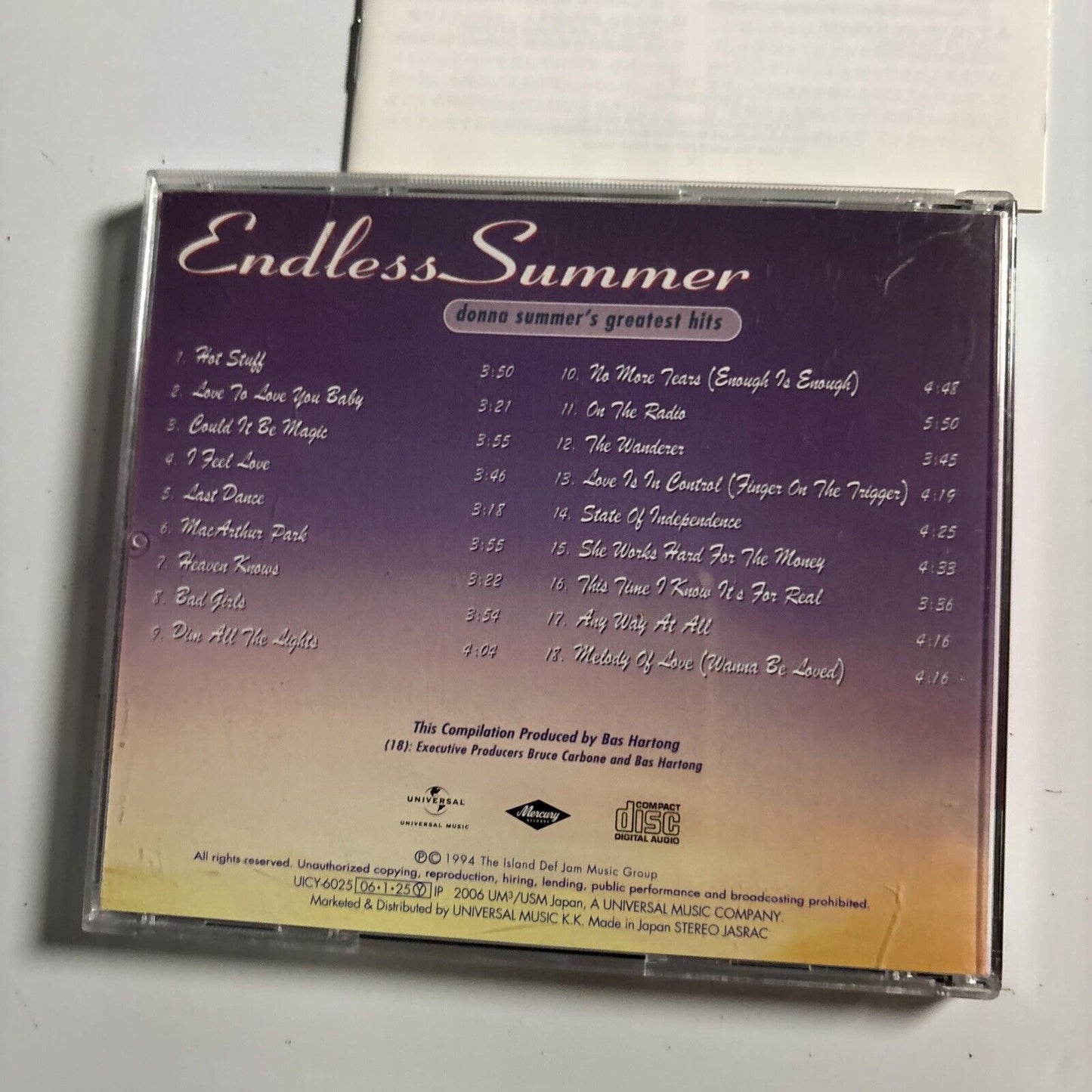 Donna Summer – Endless Summer / Donna Summer's Greatest Hits (CD, 2006) Japan