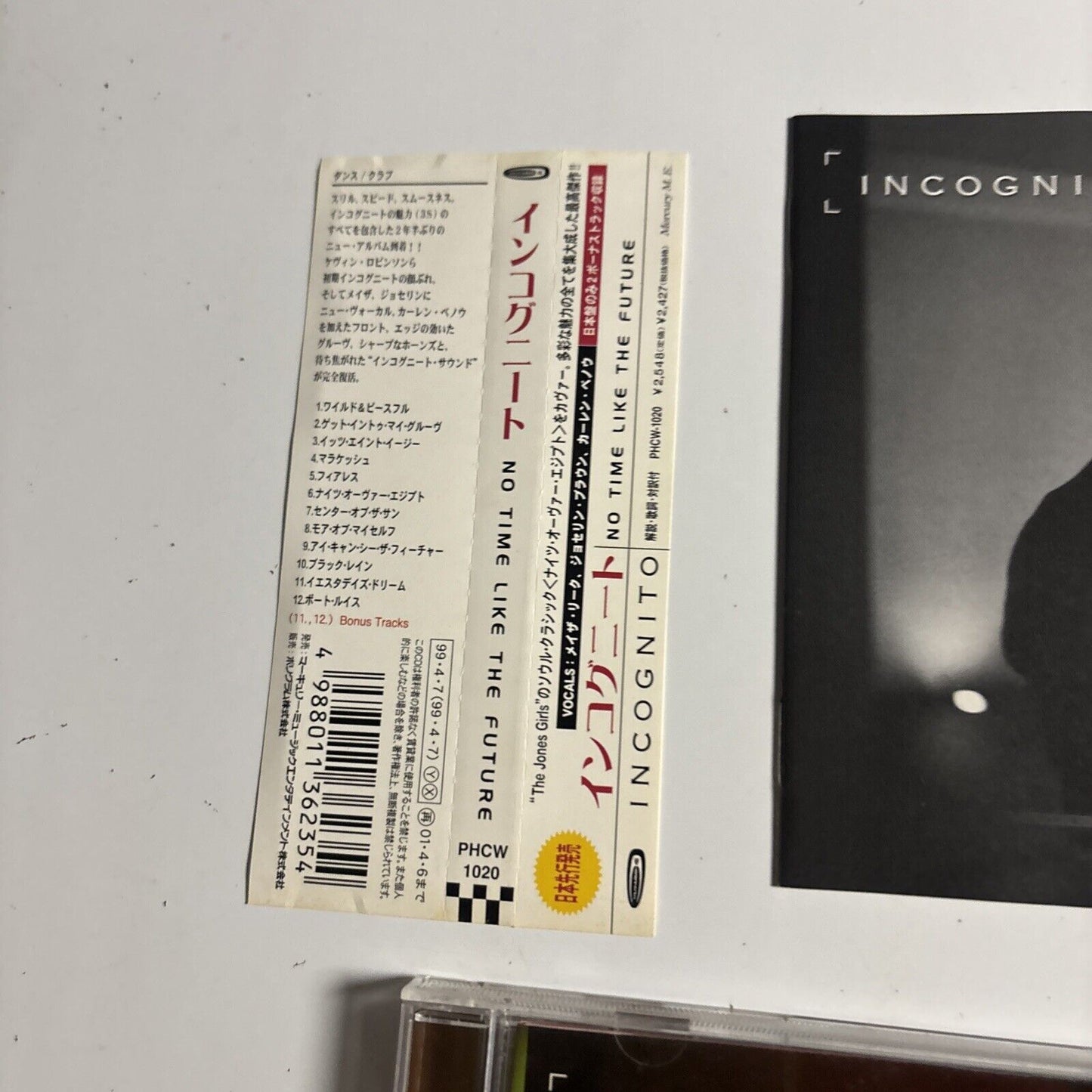 Incognito – No Time Like The Future (CD, 1999) phcw-1020 Japan Bonus Track, Obi