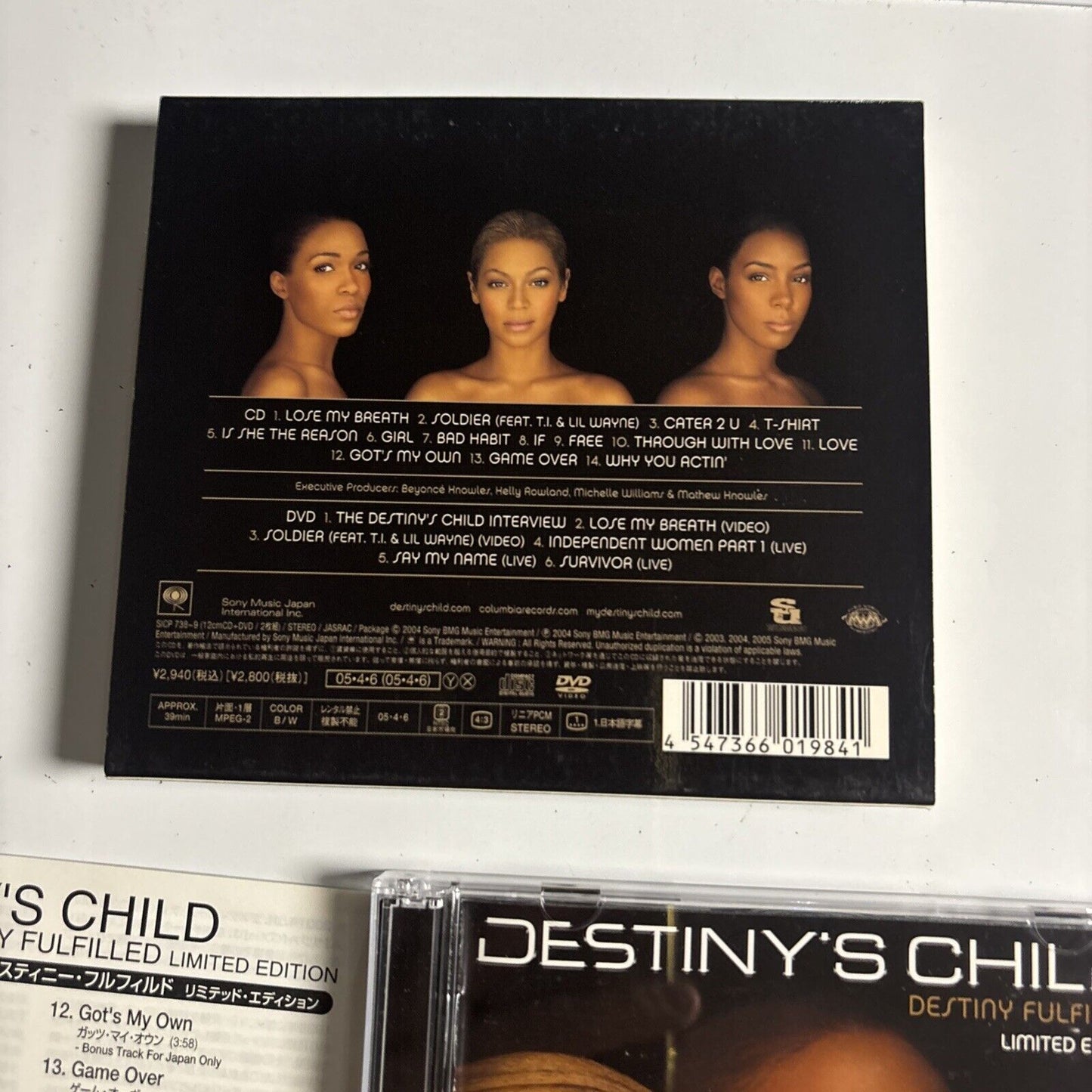 Destiny's Child – Destiny Fulfilled (2005, CD + DVD) SICP-738~9 Japan DVD