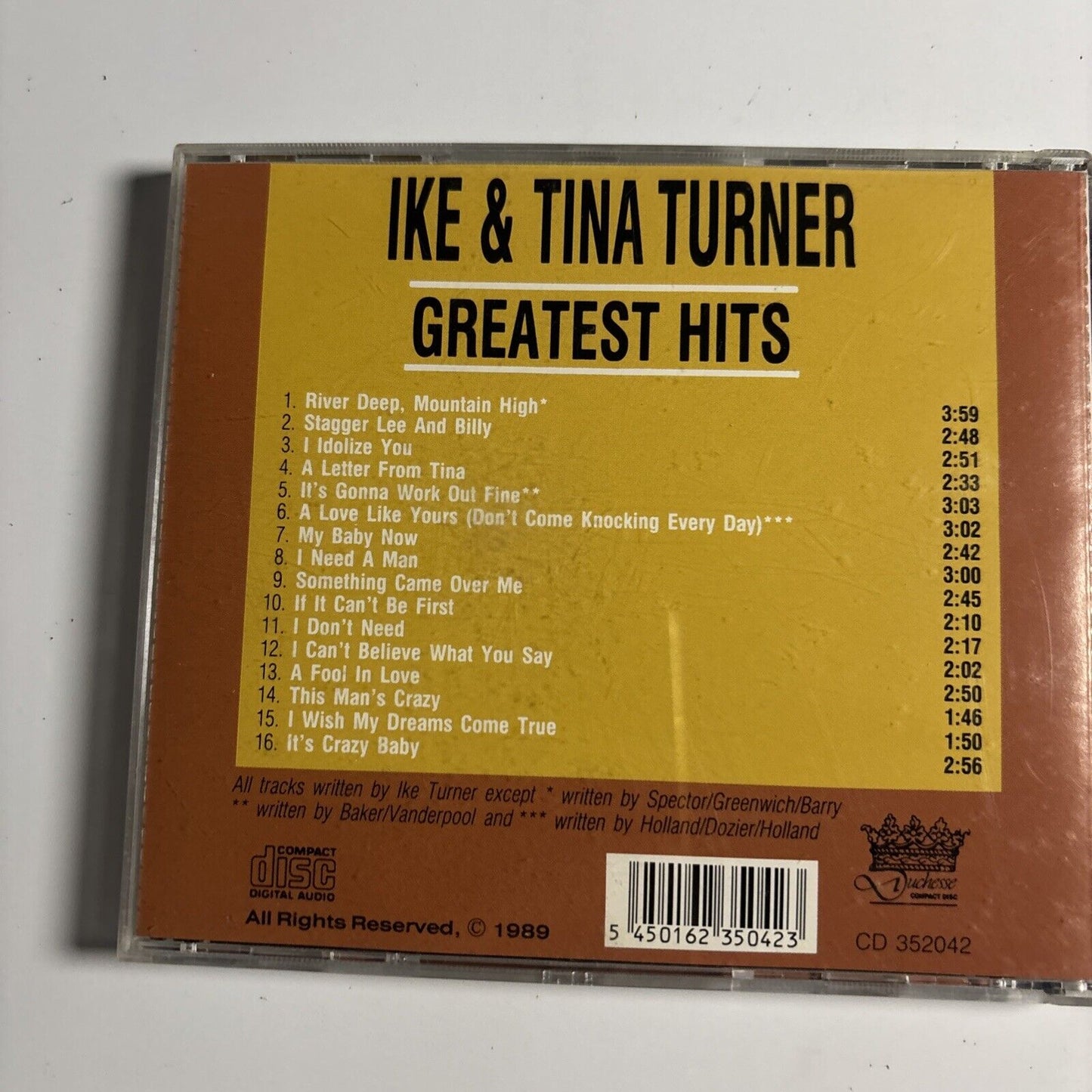 Ike & Tina Turner – Greatest Hits (CD, 1989) CD 352042