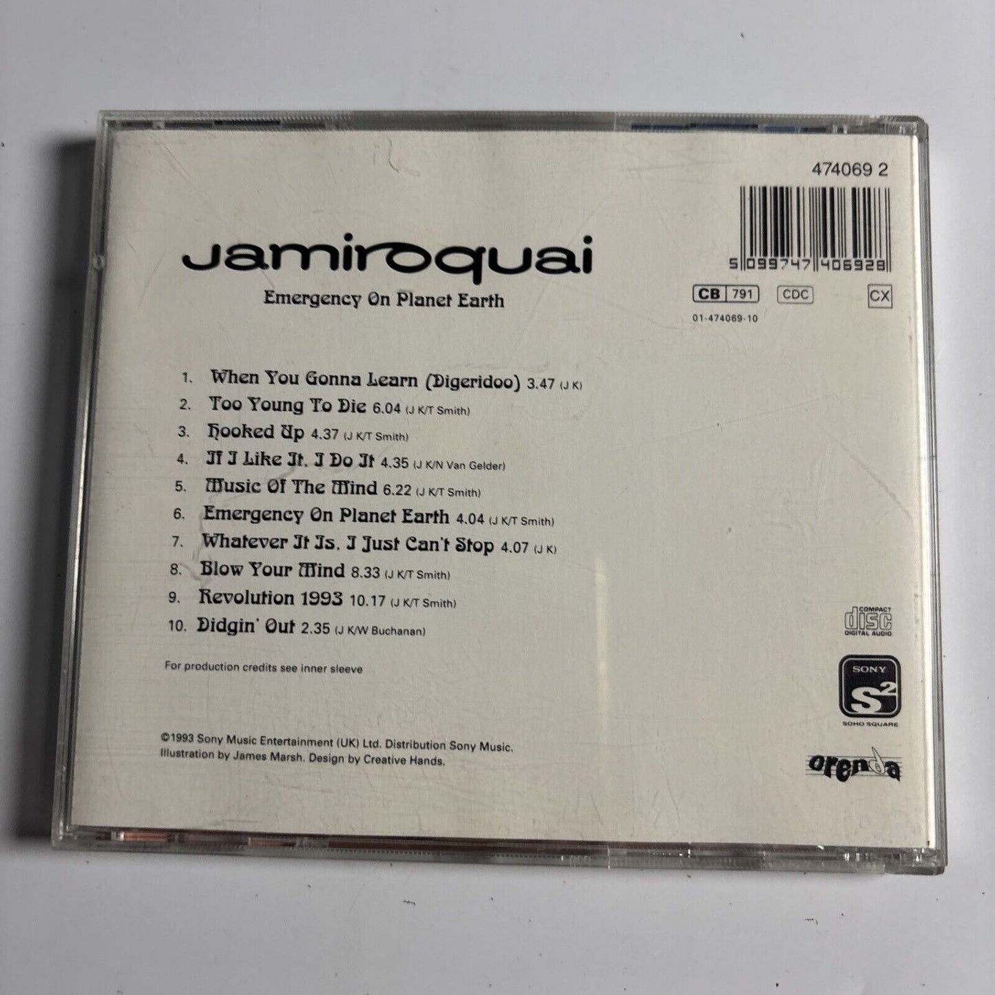 Jamiroquai – Emergency On Planet Earth (CD, 1993) 474069 2