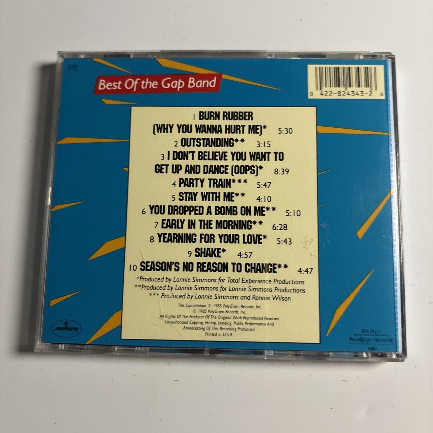 The Gap Band – Gap Gold: Best Of The Gap Band (CD, 1990) 824 343-2