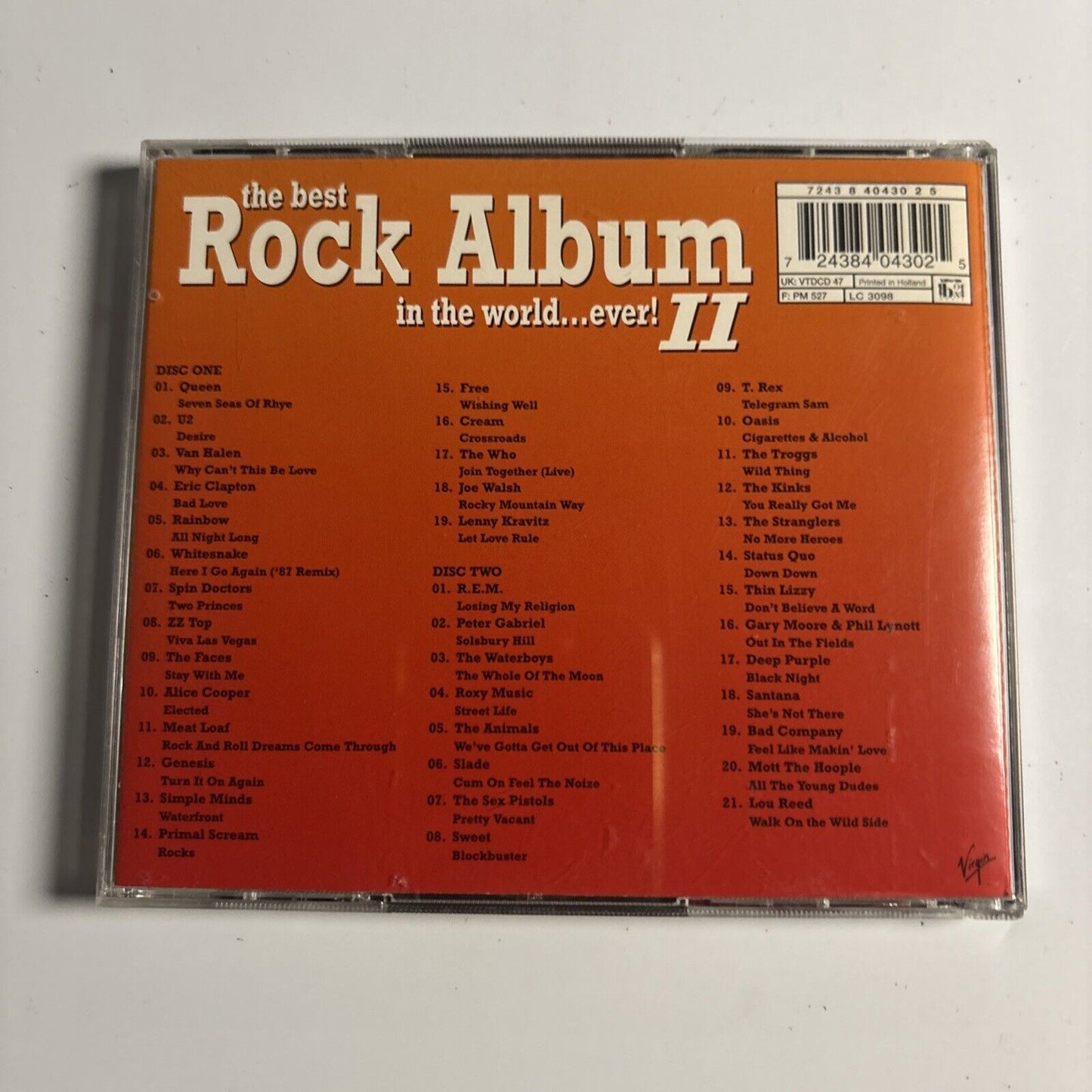 The Best Rock Album In The World... Ever! II (CD, 1994) VTDCD 47
