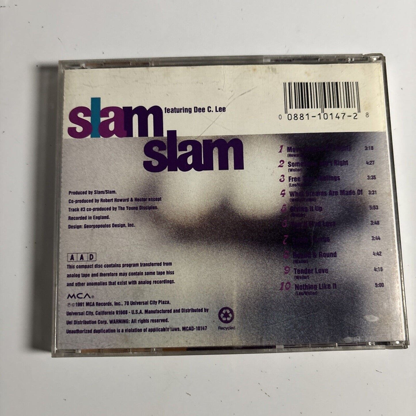 Slam Slam Featuring Dee C. Lee – Free Your Feelings (CD, 1991) MCAD-10147