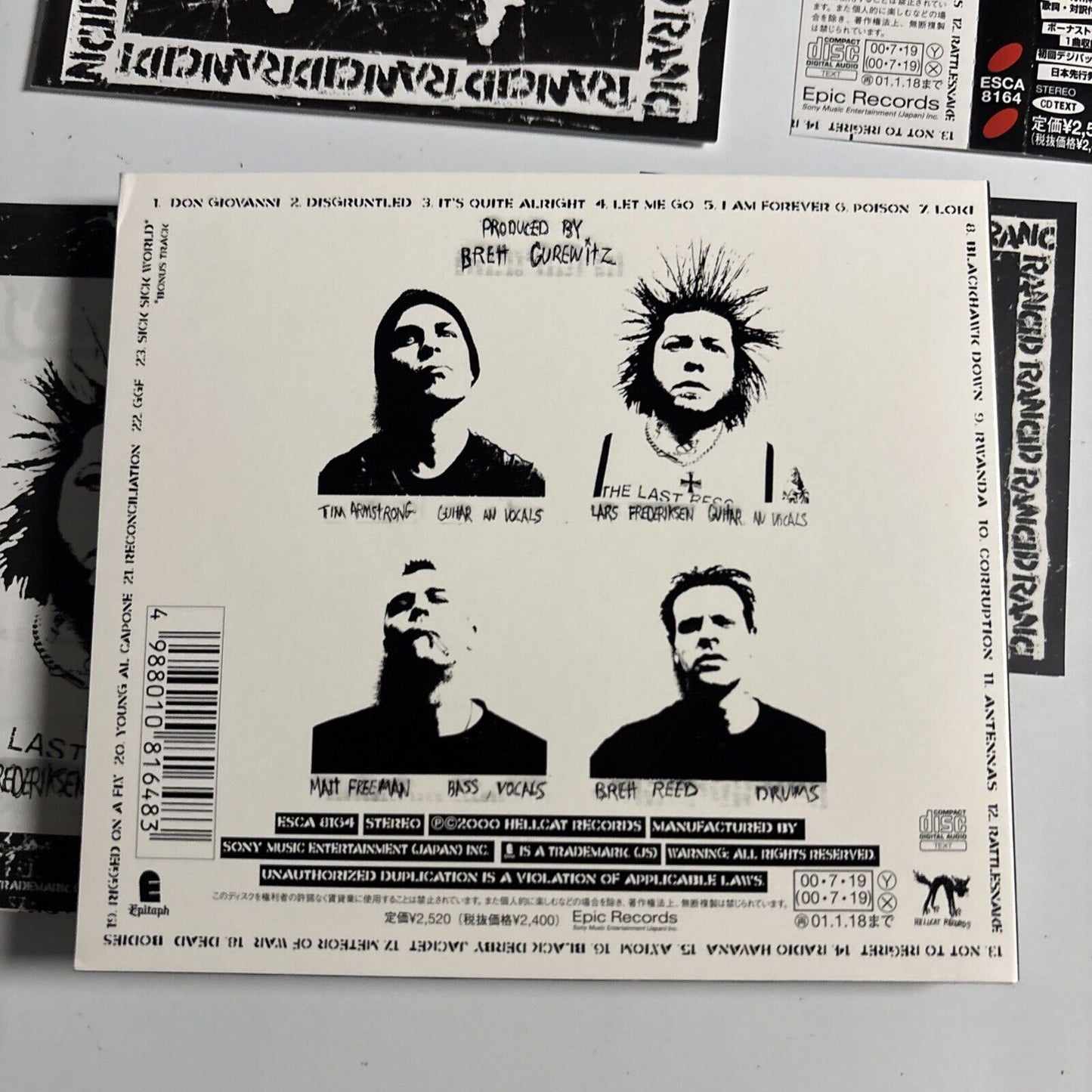 Rancid – Rancid (CD, 2000) esca-8164 Japan obi, Digipak Sticker