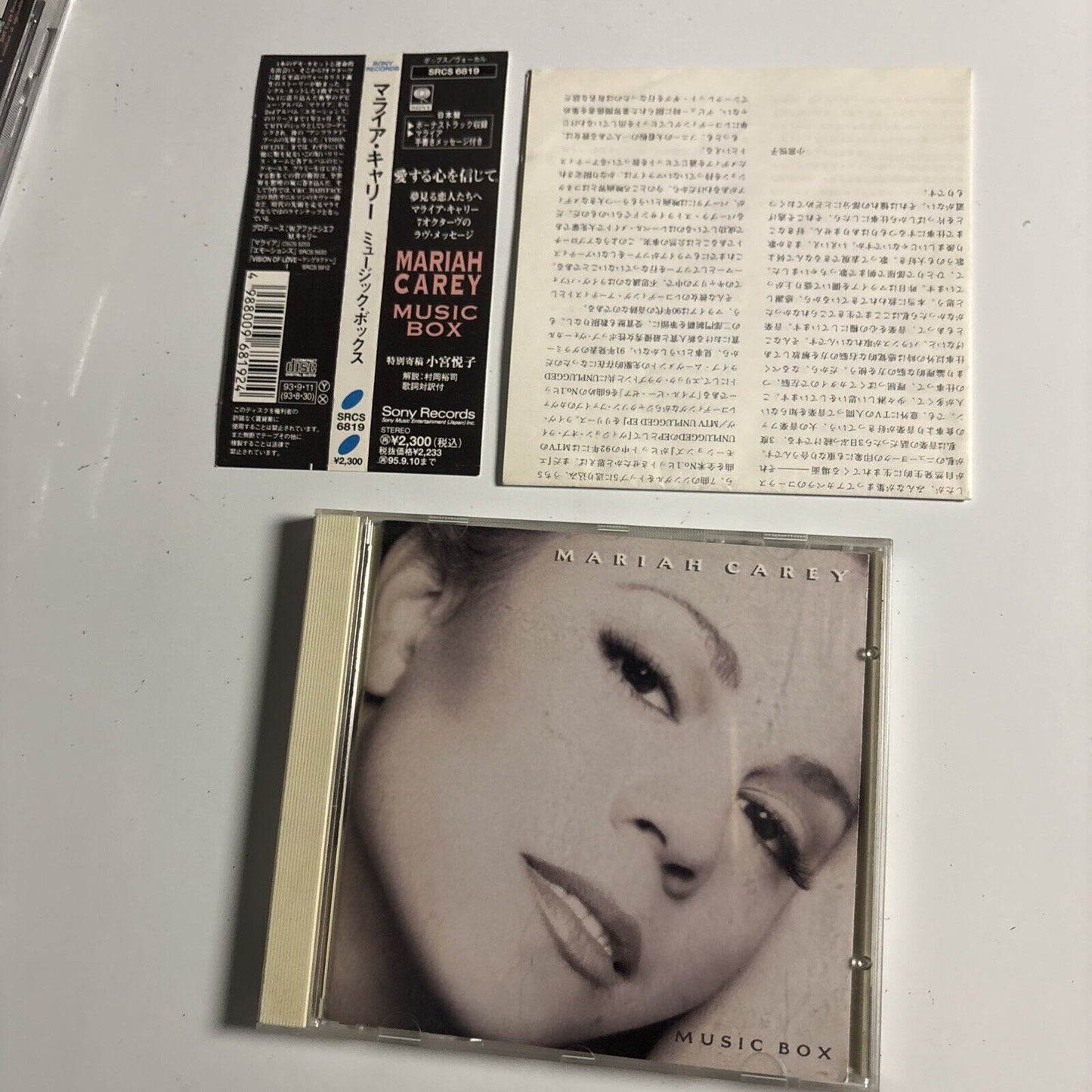 Mariah Carey – Music Box (CD, 1993) srcs-6819 Japan obi