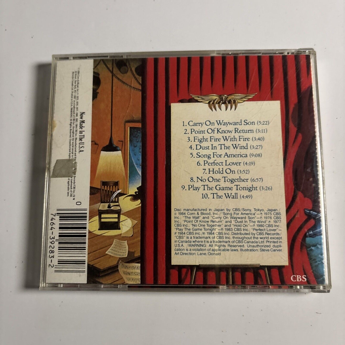 Kansas – The Best Of Kansas (CD, 1984) ZK 39283