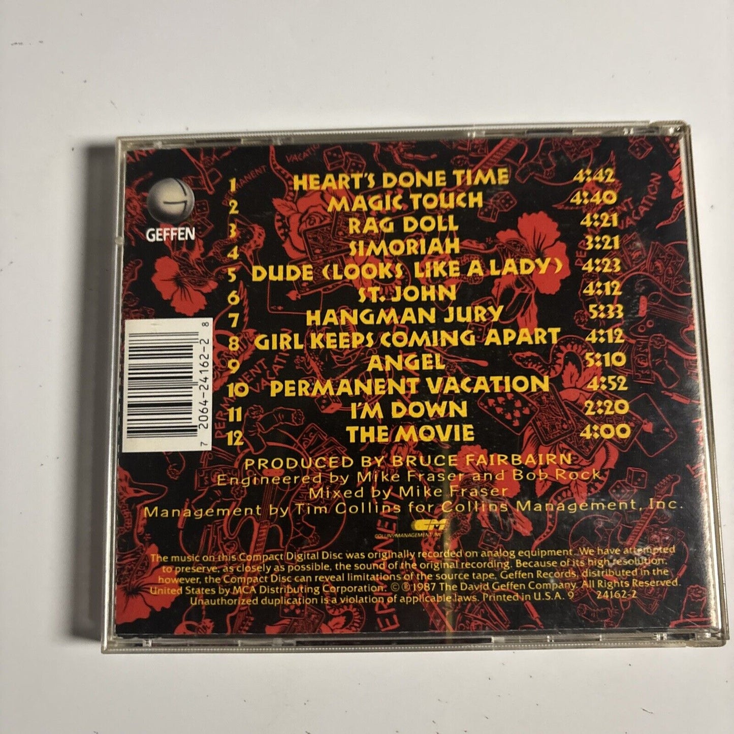 Aerosmith – Permanent Vacation (CD, 1987) 9 24162-2