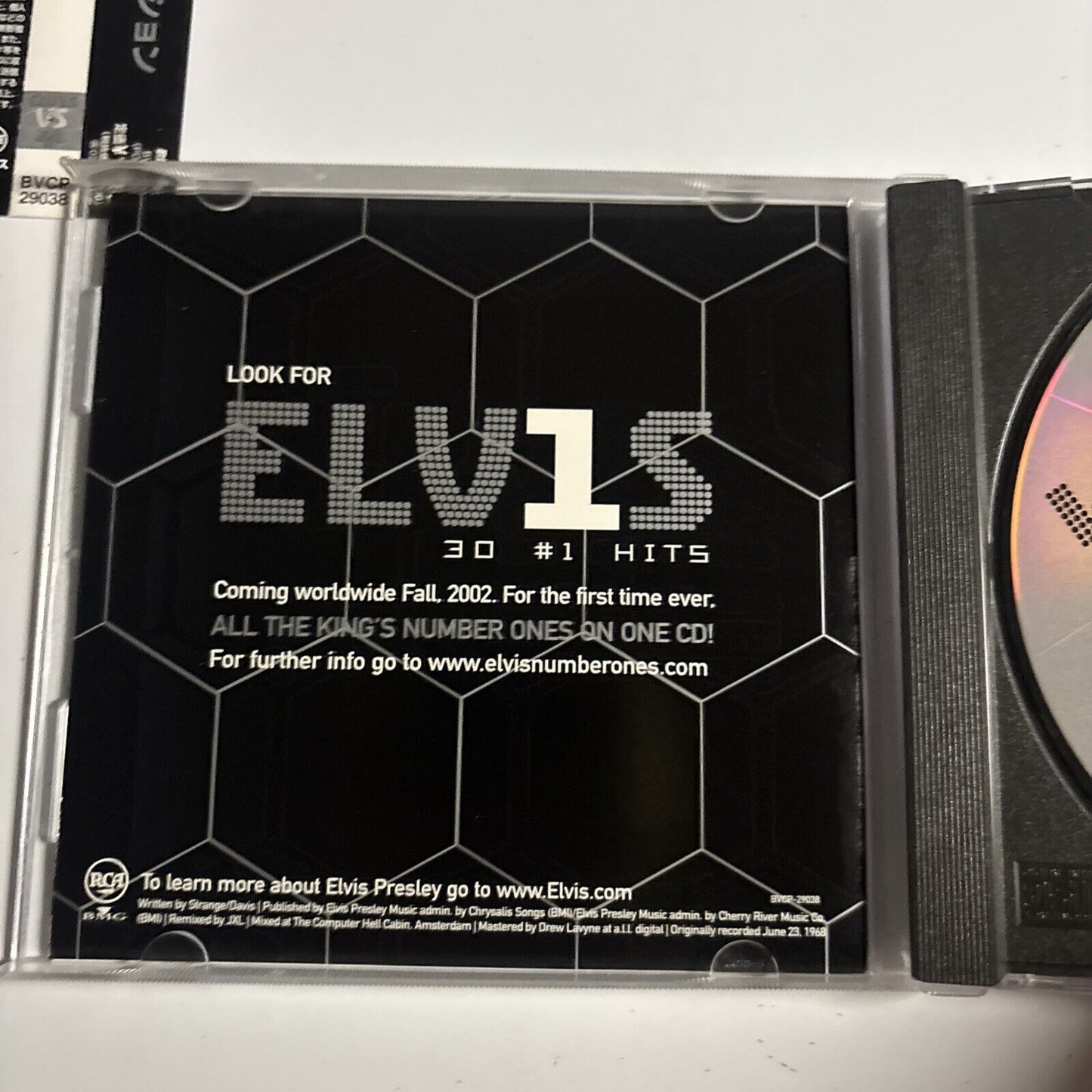 Elvis Vs JXL – A Little Less Conversation (CD, 2002) bvcp-29038 Japan obi