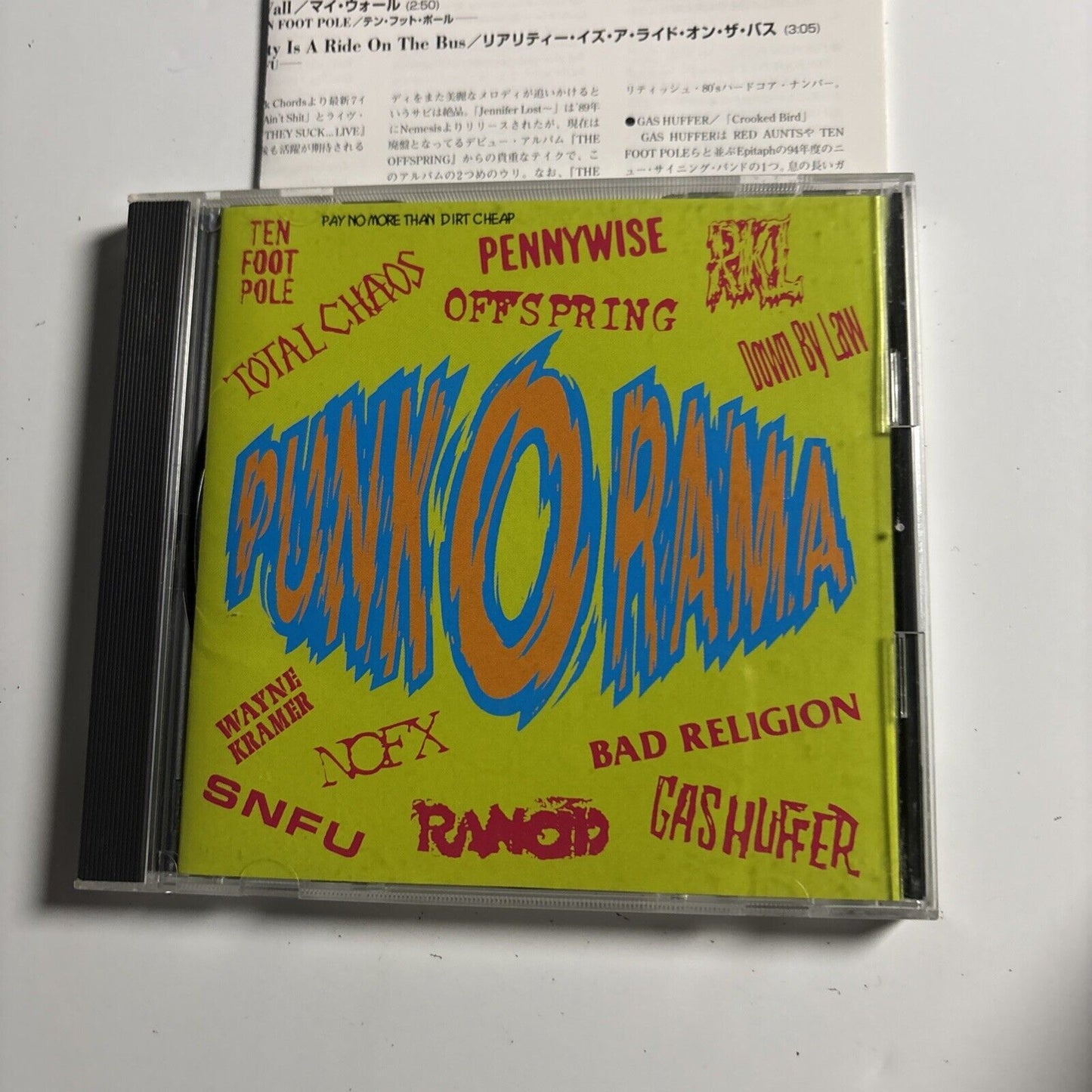 Various – Punk-O-Rama (CD, 1995) esca-6225 Japan