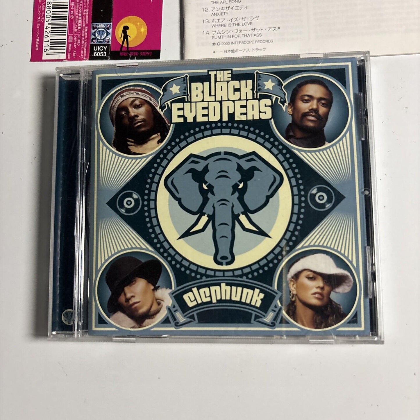 The Black Eyed Peas – Elephunk (CD, 2003) uicy-6053 Bonus Japan Track, Obi