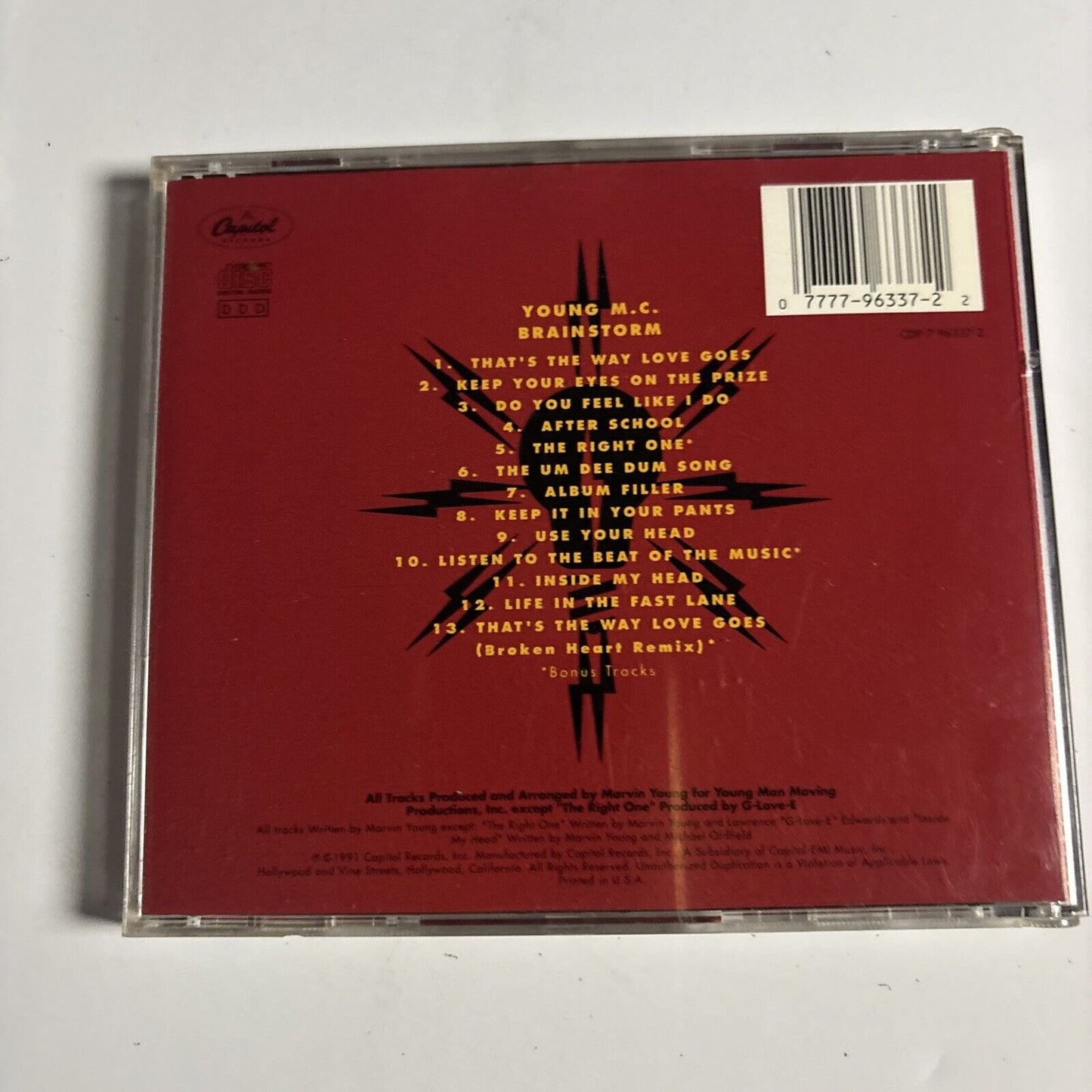 Young MC – Brainstorm (CD, 1991) CDP 7 96337 2