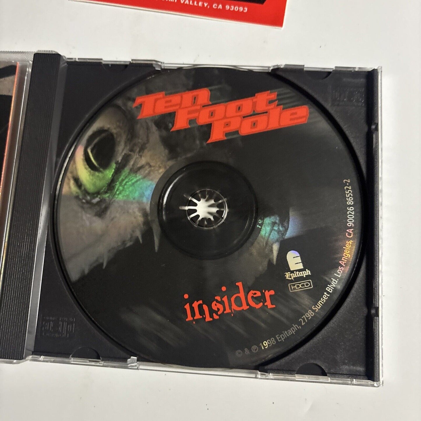 Ten Foot Pole – Insider (1998, HDCD, CD) 86552-2  sticker, HDCD