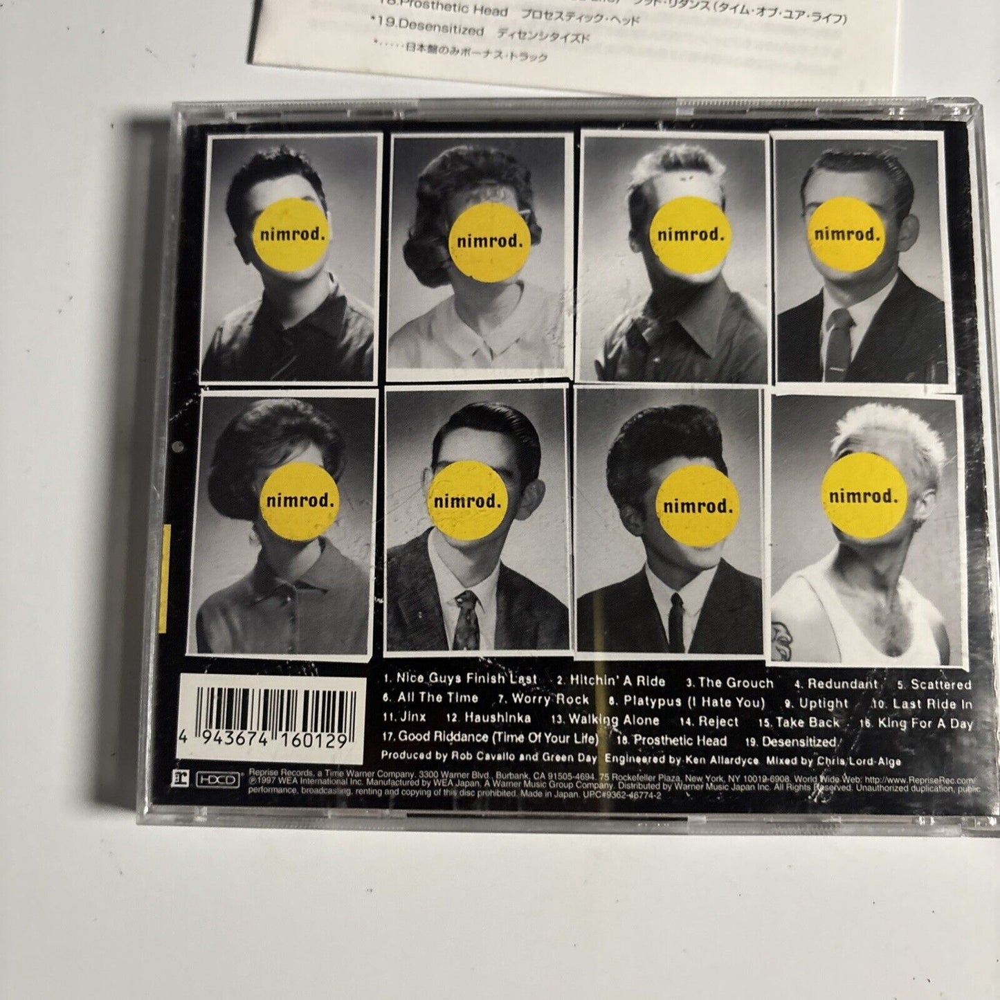 Green Day – Nimrod (CD, HDCD, 1997) wpcr-1601 Japan HDCD