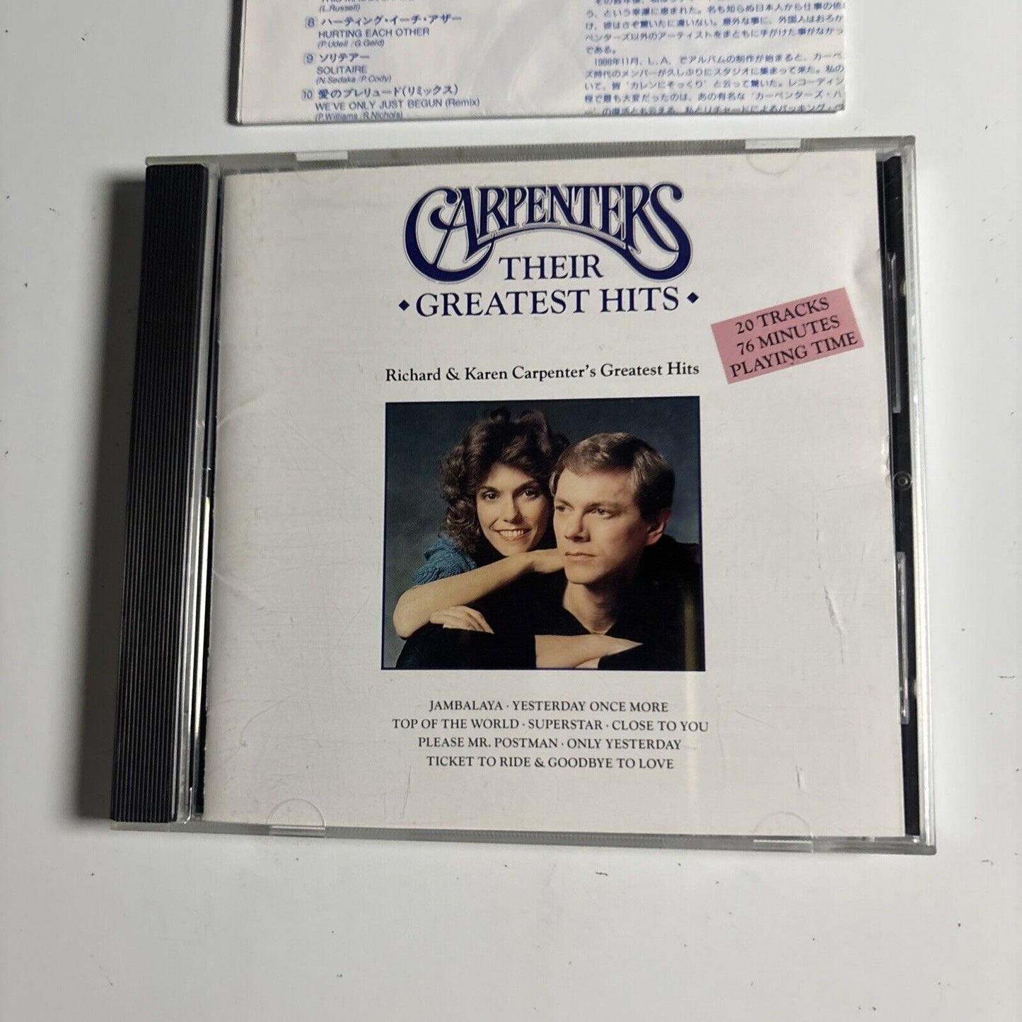 Carpenters – Their Greatest Hits (CD, 1994) pocm-1520 Japan