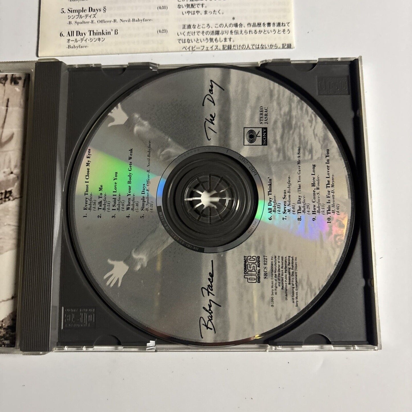 Babyface – The Day (CD, 1997) srcs-8227 Japan